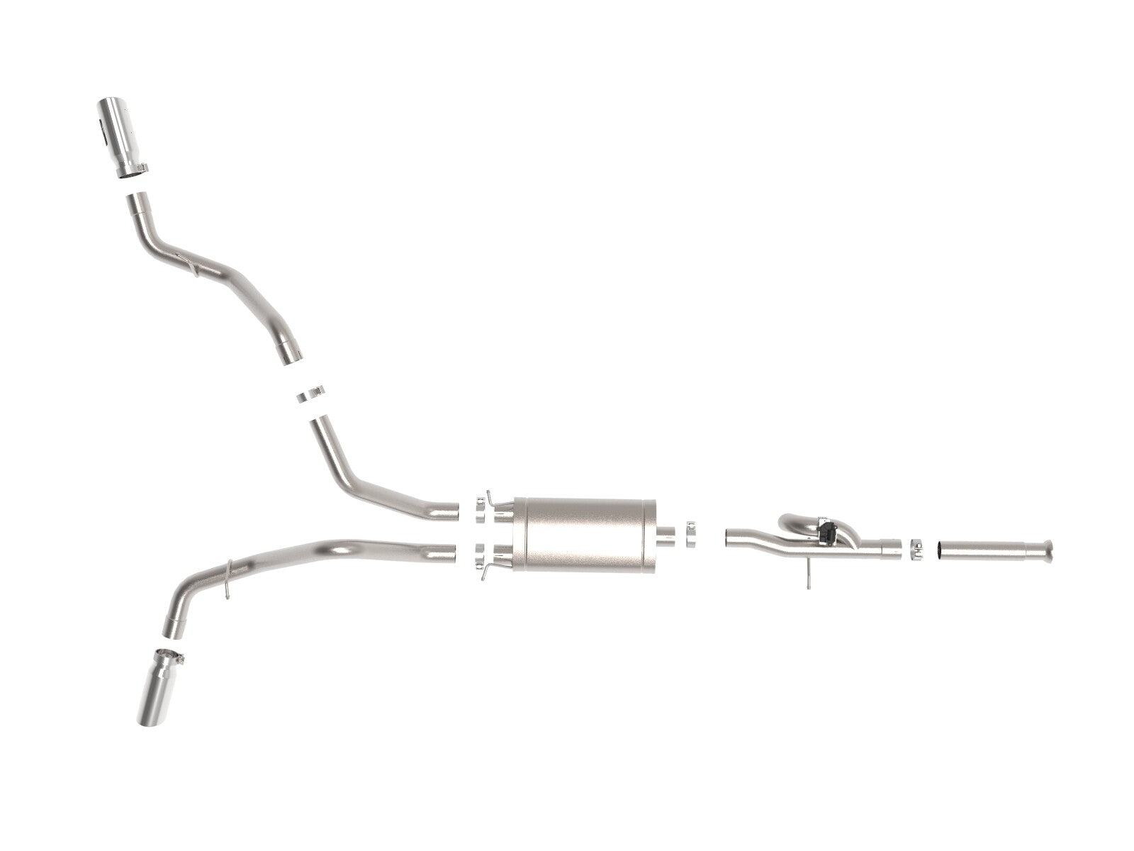 Gemini Xv 3 Inch 304 Stainless Steel Cat-Back Exhaust System w/ Cut-Out GM Trucks 09-18 V6-4.3/V8-4.8/5.3L Passenger and Driver Side Exit Location aFe Power