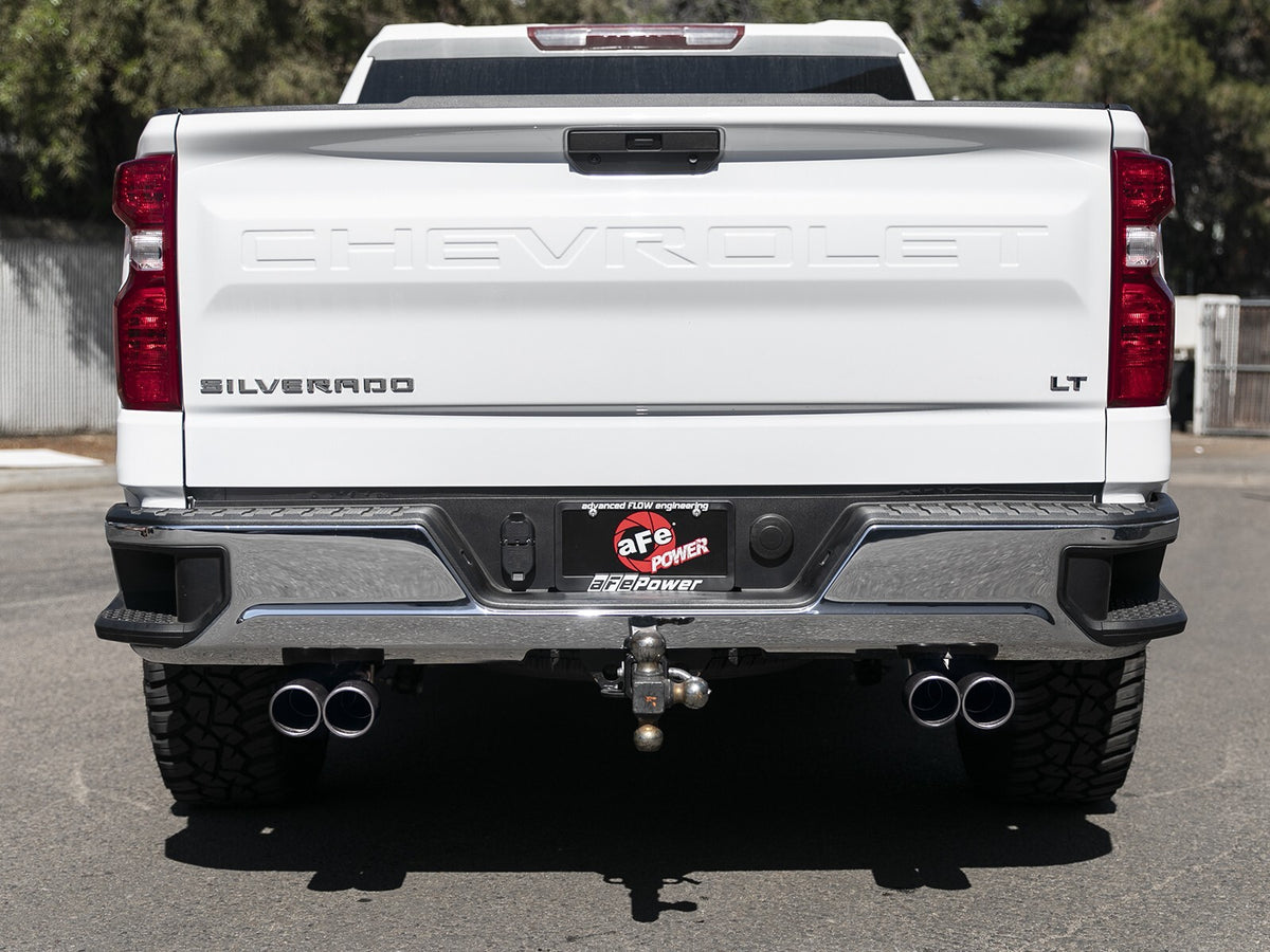 Gemini Xv 3 Inch 304 Stainless Steel Cat-Back Exhaust System w/ Cut-Out Black GM Silverado/Sierra 1500 19-26 V8-5.3L aFe Power