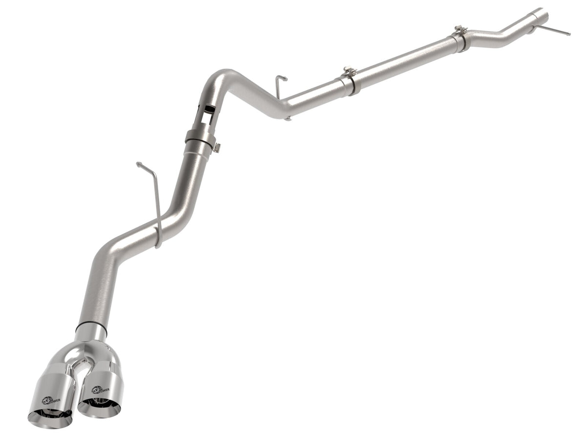Rebel Xd Series 3 Inch 304 Stainless Steel Dpf-Back Exhaust w/Dual Polished Tips GM Trucks 23-26 L6-3.0L (td) LZ0 aFe Power