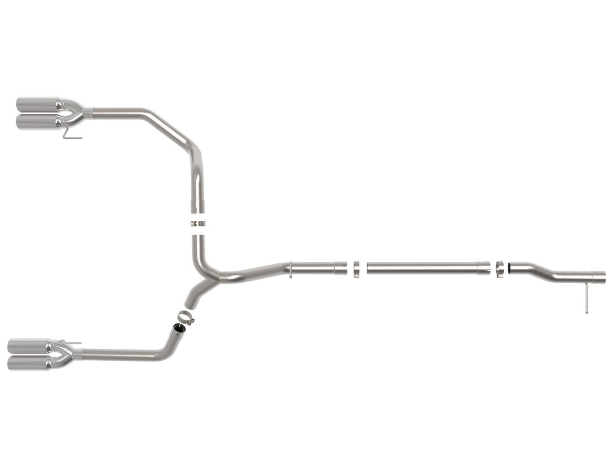 Vulcan Series 3 Inch 304 Stainless Steel Dpf-Back Exhaust System w/Polished Tip GM Trucks 23-26 L6-3.0L (td) LZ0 aFe Power