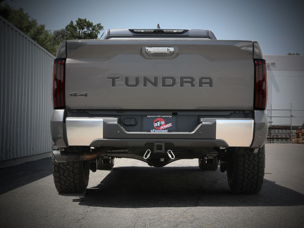 Vulcan Series 2-1/2 Inch to 3 Inch Stainless Steel Cat-Back Exhaust System Black Toyota Tundra 22-26 V6-3.4L (tt) aFe Power