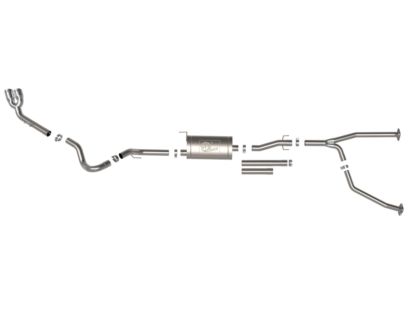 Vulcan Series 2-1/2 Inch to 3 Inch Stainless Steel Cat-Back Exhaust System Toyota Tundra 22-26 V6-3.4L (tt) aFe Power