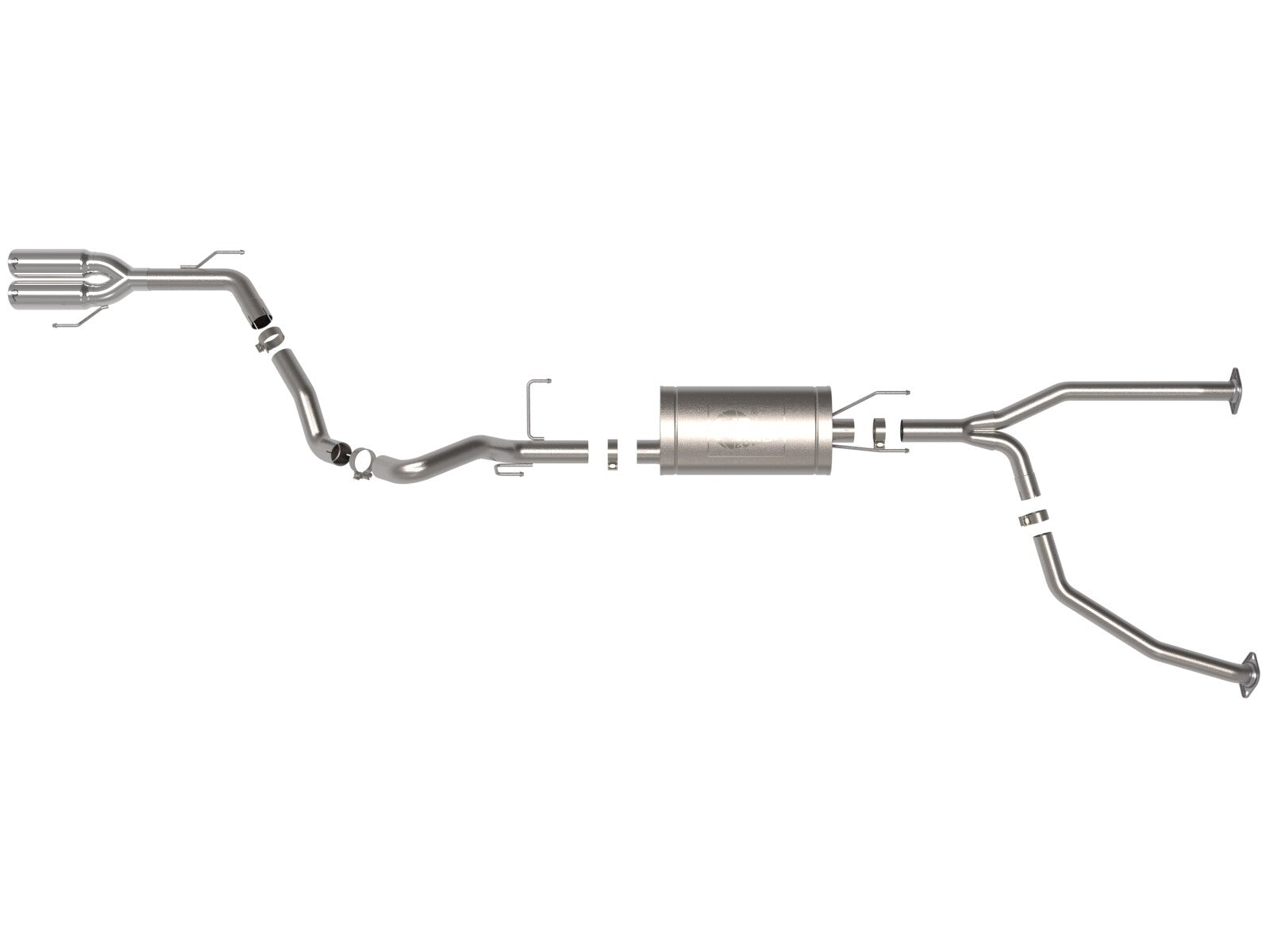 Vulcan Series 2-1/2 Inch to 3 Inch Stainless Steel Cat-Back Exhaust w/ Tip Toyota Sequoia 23-26 V6-3.4L (tt) aFe Power