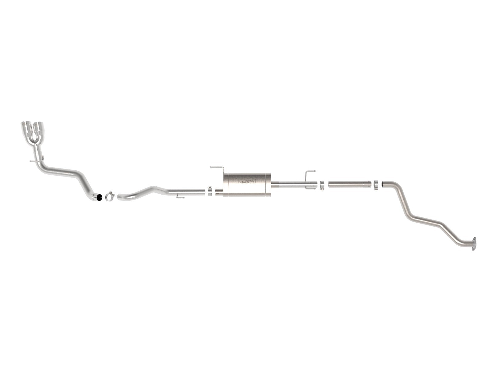 Vulcan Series 2-1/2 Inch to 3 Inch Stainless Steel Cat-Back Exhaust w/ Tip Toyota Tacoma 24-26 L4-2.4L (t) Angled Cut aFe Power