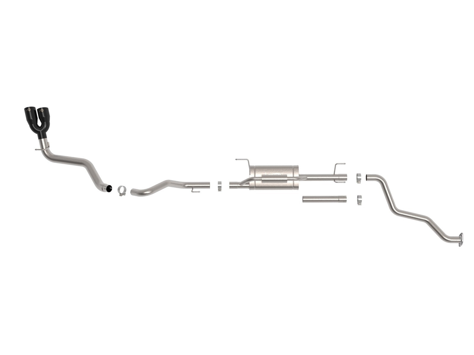 Vulcan Series 2-1/2 Inch to 3 Inch Stainless Steel Cat-Back Exhaust w/ Tip Toyota Tacoma 24-26 L4-2.4L (t) Slant Cut aFe Power