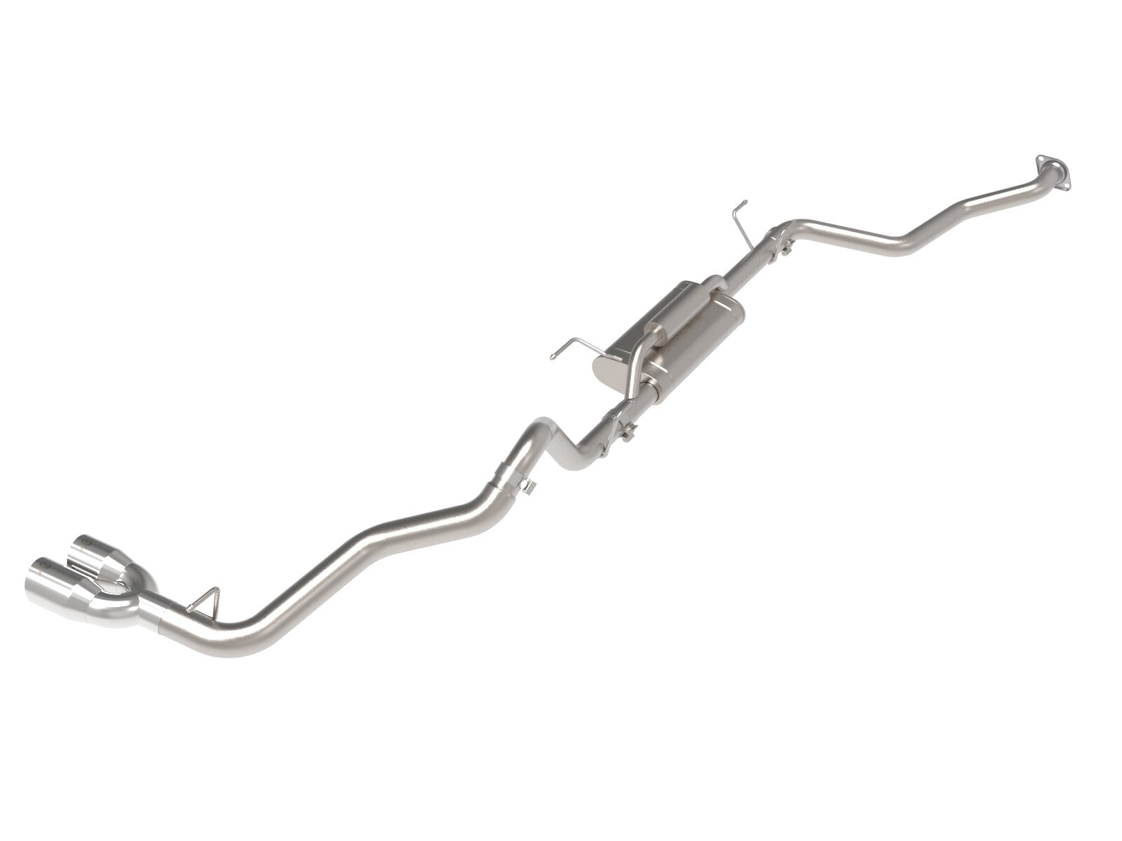 Vulcan Series 2-1/2 Inch to 3 Inch Stainless Steel Cat-Back Exhaust w/ Tip Toyota Tacoma 24-26 L4-2.4L (t) Slant Cut aFe Power