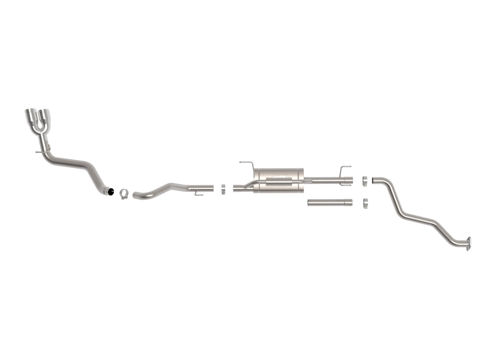 Vulcan Series 2-1/2 Inch to 3 Inch Stainless Steel Cat-Back Exhaust w/ Tip Toyota Tacoma 24-26 L4-2.4L (t) Slant Cut aFe Power