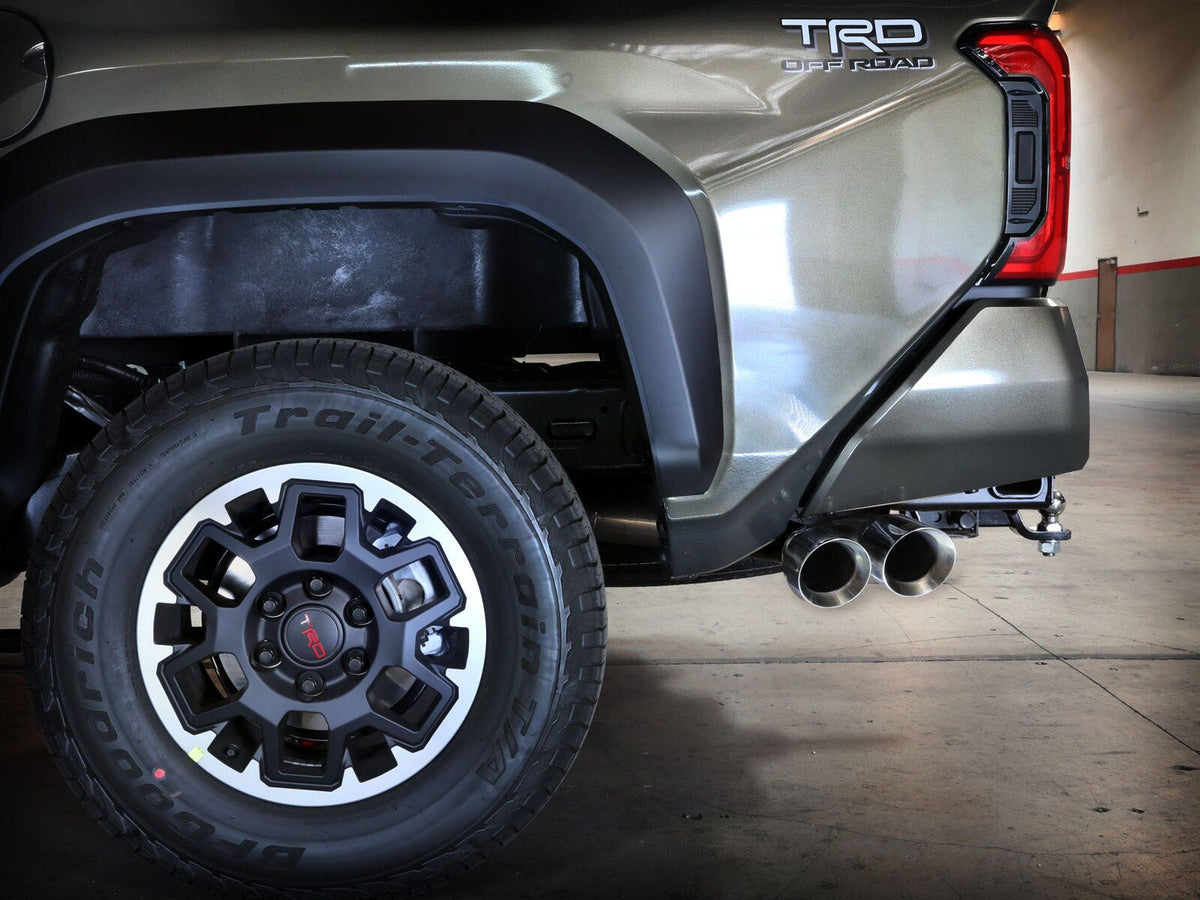Vulcan Series 2-1/2 Inch to 3 Inch Stainless Steel Cat-Back Exhaust w/Polished Tip Toyota Tacoma 24-26 L4-2.4L (t) Slant Cut aFe Power