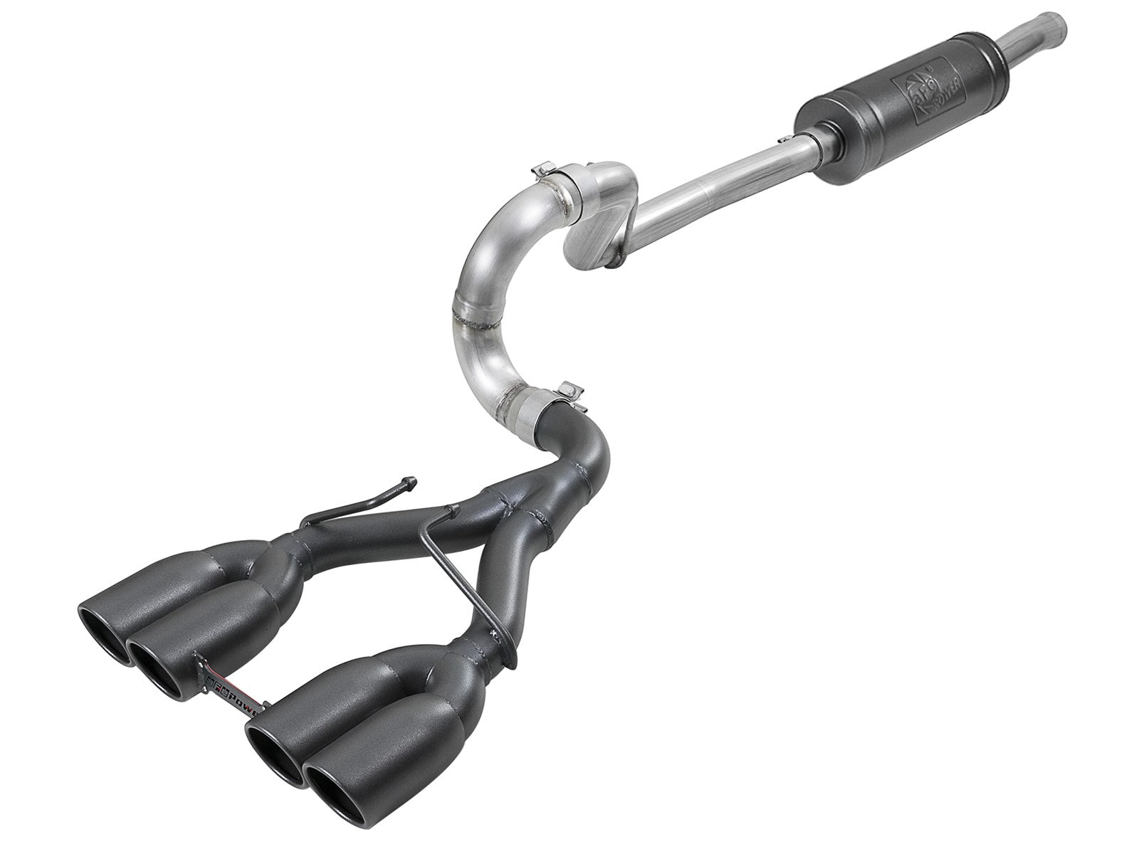 Rebel Series 2-1/2 Inch 304 Stainless Steel Cat-Back Exhaust System w/ Black Tip Jeep Wrangler (Jl) 18-26 V6-3.6L Rear center aFe Power