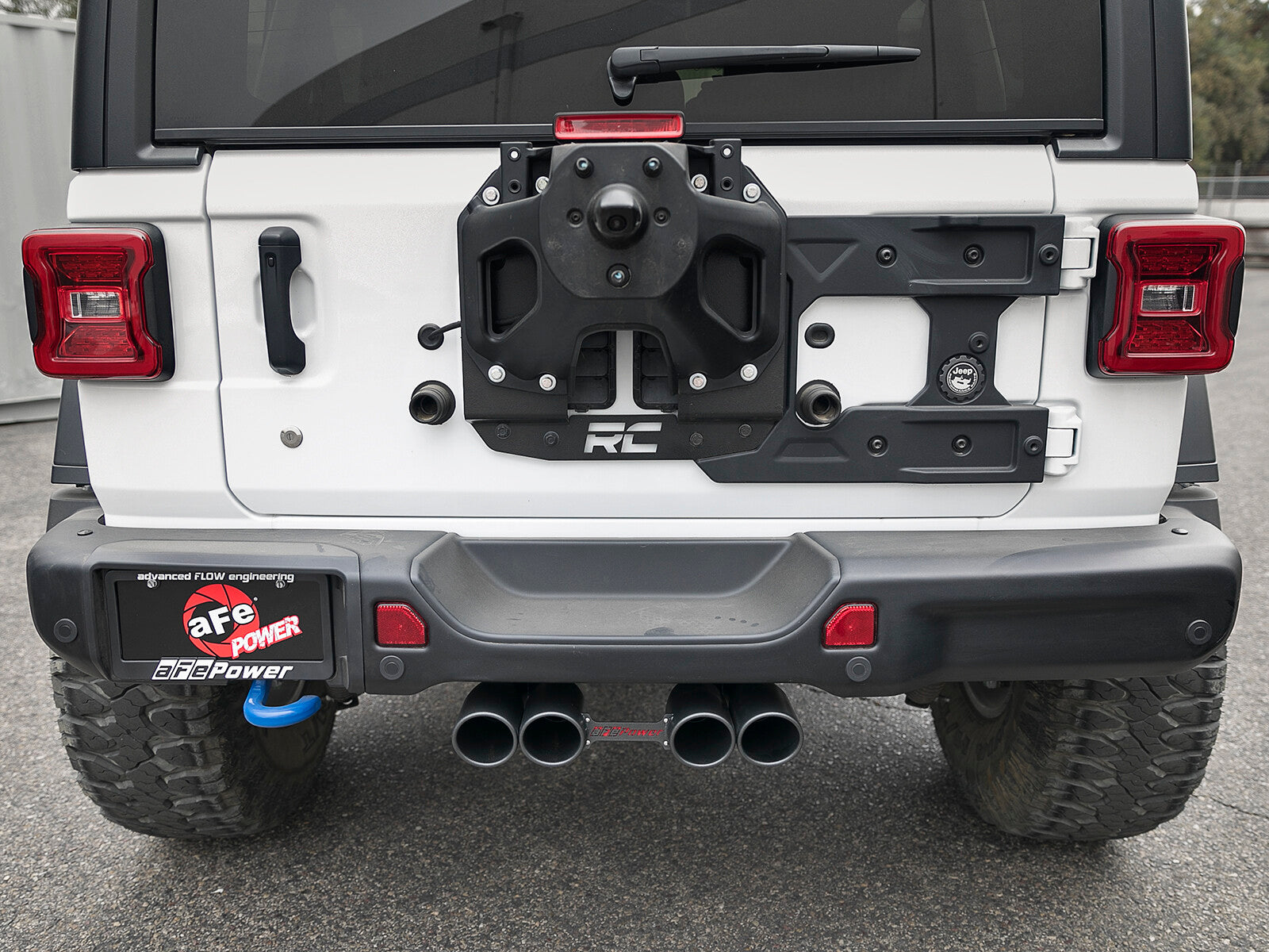 Rebel Series 2-1/2 Inch 304 Stainless Steel Cat-Back Exhaust System w/ Black Tip Jeep Wrangler (Jl) 18-26 V6-3.6L Rear center aFe Power