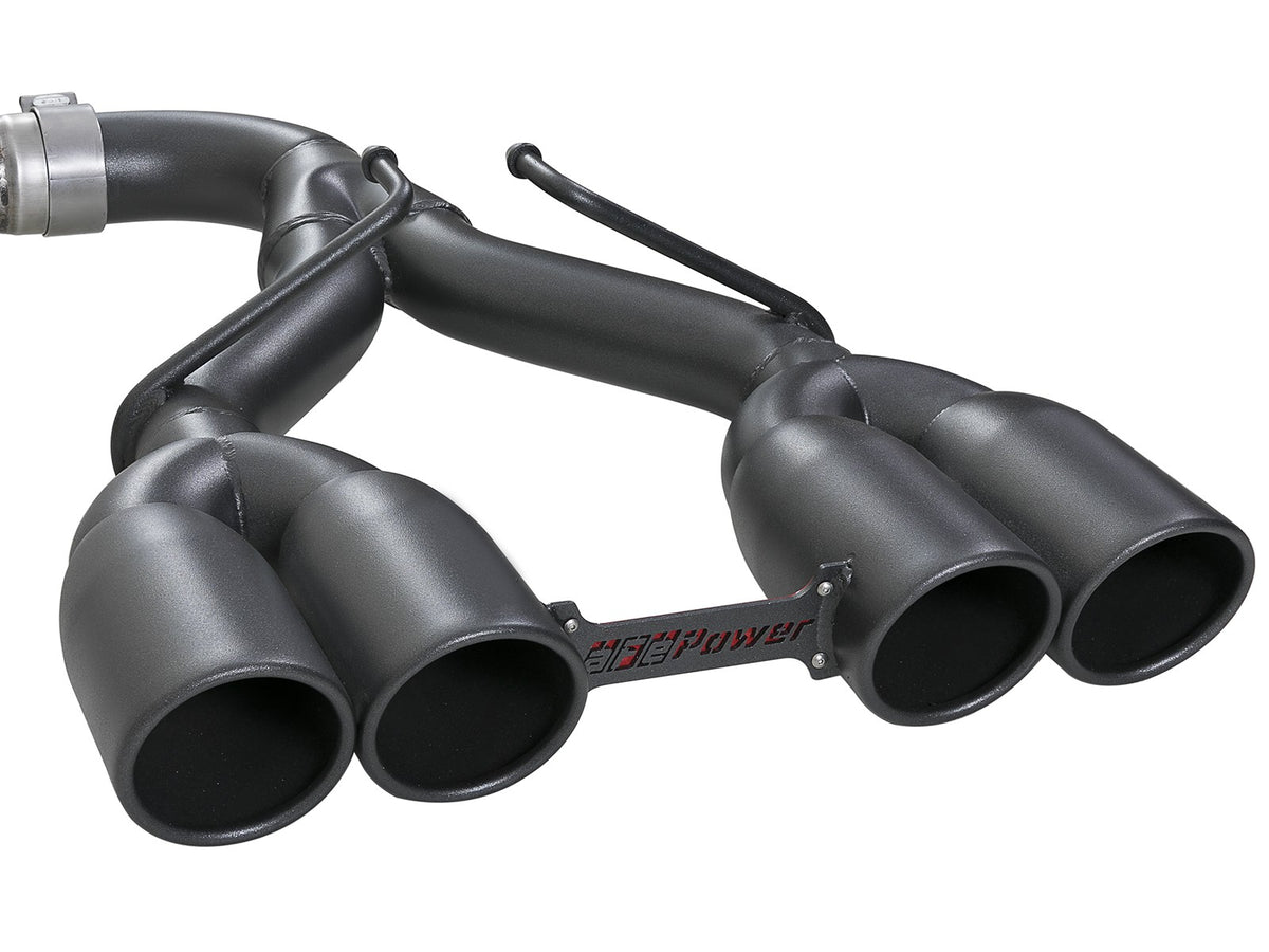 Rebel Series 2-1/2 Inch 304 Stainless Steel Cat-Back Exhaust System w/ Black Tip Jeep Wrangler (Jl) 18-26 V6-3.6L Split rear aFe Power