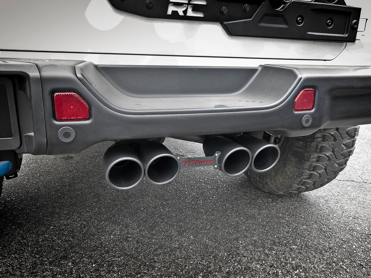 Rebel Series 2-1/2 Inch 304 Stainless Steel Cat-Back Exhaust System w/ Black Tip Jeep Wrangler (Jl) 18-26 V6-3.6L Split rear aFe Power