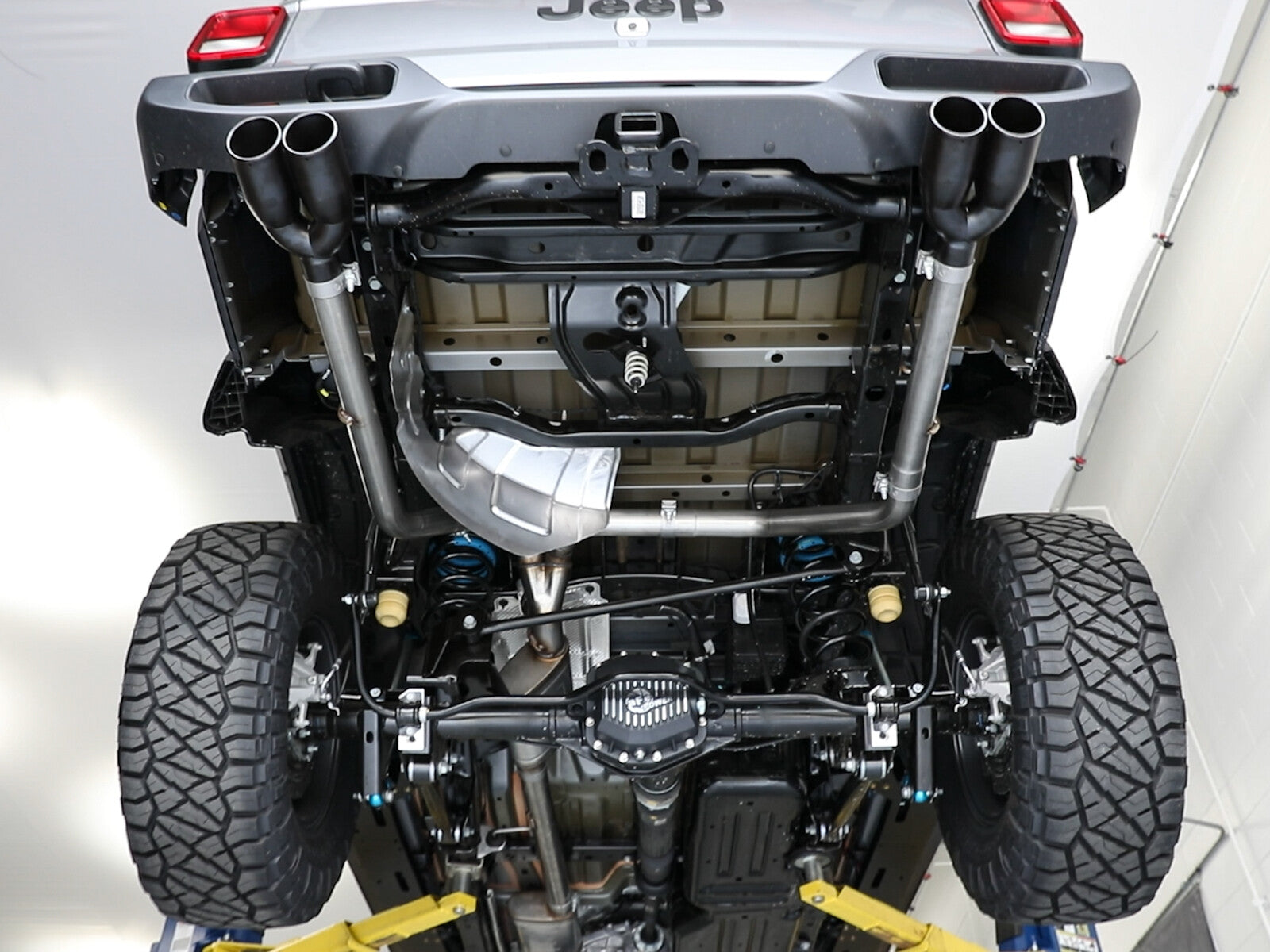 Vulcan Series 3 Inch to 2-1/2 Inch 304 Stainless Steel Cat-Back Exhaust System Black Jeep Gladiator (Jt) 20-26 V6-3.6L aFe Power