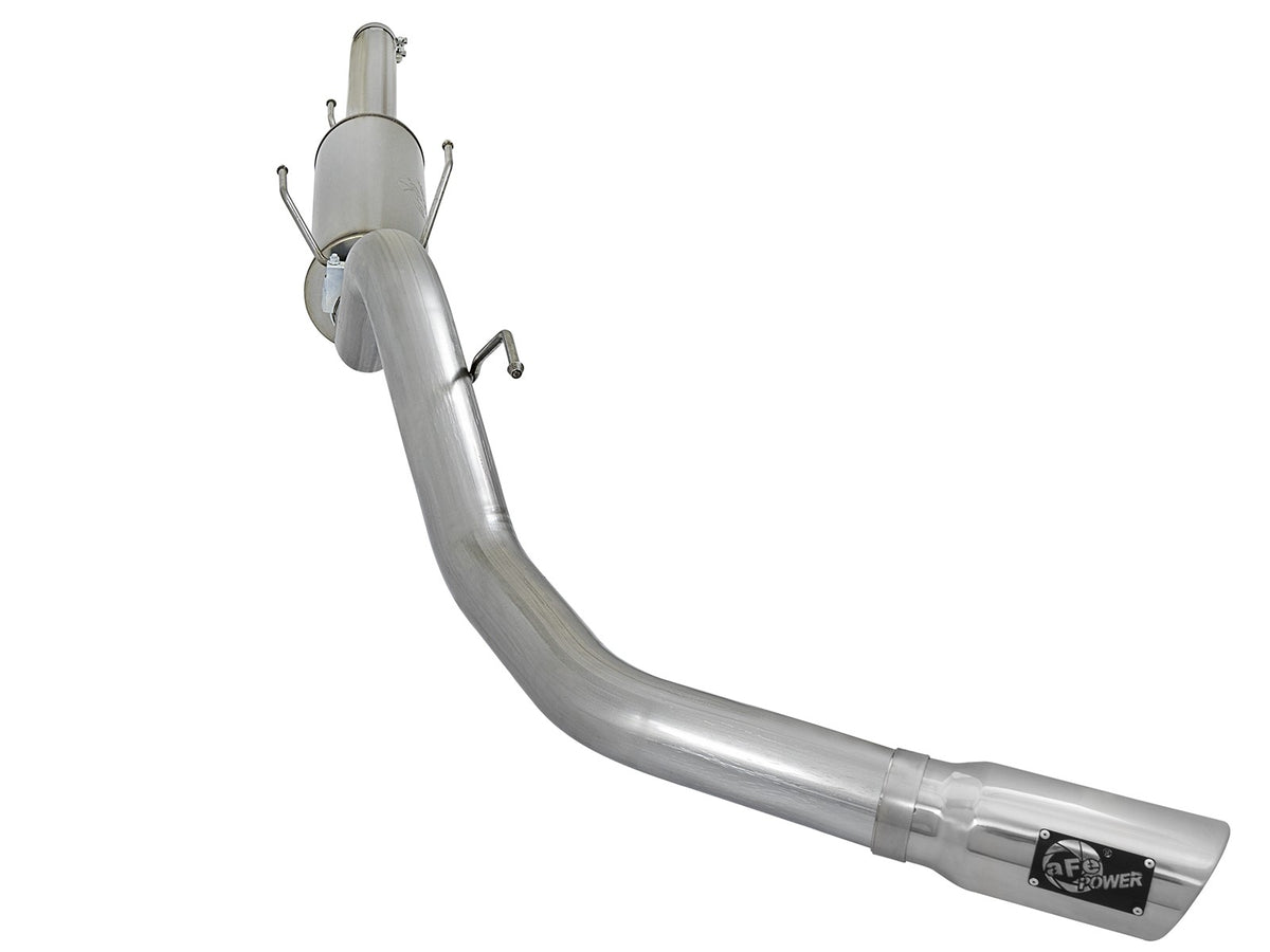 Large Bore-HD 4 Inch 409 Stainless Steel Cat-Back Exhaust System w/ Polished Tip Dodge Diesel Trucks 03-04 L6-5.9L (td) aFe Power