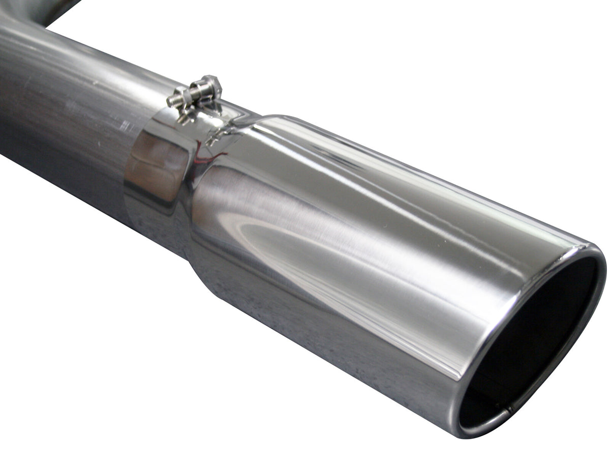 Large Bore-HD 5 Inch 409 Stainless Steel Cat-Back Exhaust System w/ Polished Tip Dodge Diesel Trucks 04.5-07 L6-5.9L (td) aFe Power