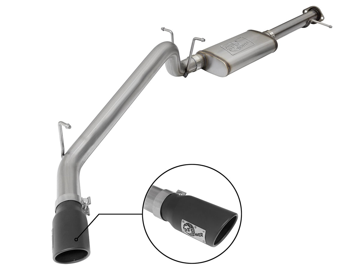 Mach Force-Xp 3 Inch 409 Stainless Steel Cat-Back Exhaust System w/Black Tip GM Colorado/Canyon 15-22 L4-2.5L/15-16 V6-3.6L aFe Power