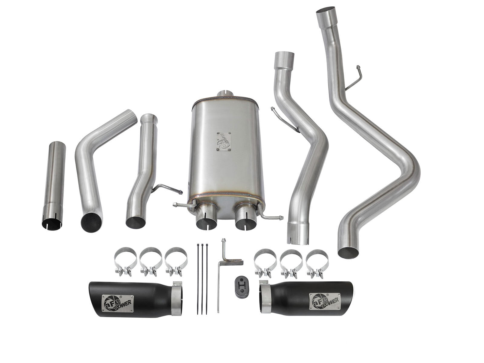 Mach Force-Xp 3 Inch 409 Stainless Steel Cat-Back Exhaust System w/ Tip GM Silverado/Sierra 1500 09-18 V6-4.3/V8-4.8/5.3L aFe Power
