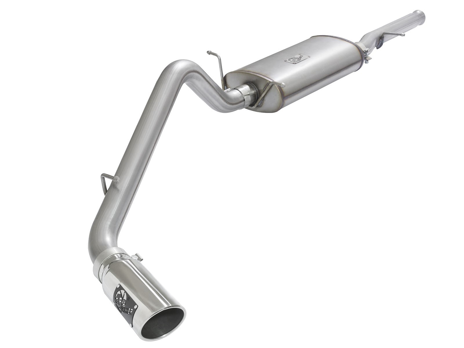 Mach Force-Xp 3 Inch 409 Stainless Steel Cat-Back Exhaust System w/ Tip GM Silverado/Sierra 1500 09-18 / Silverado Ld/Sierra Limited 2019 V6-4.3/V8-4.8/5.3L 17 ft-lbs Torque Gain aFe Power