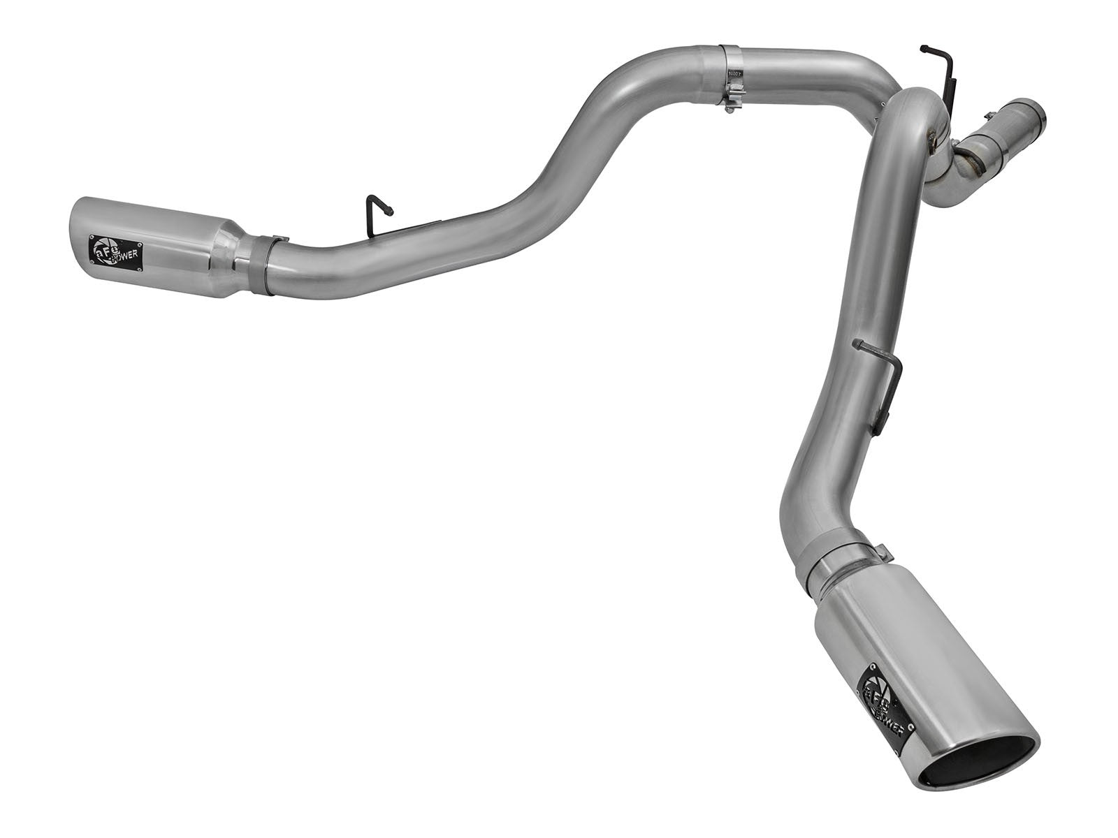 Large Bore-HD 4 Inch 409 Stainless Steel Dpf-Back Exhaust System w/ Tip GM Diesel Trucks 2016 V8-6.6L (td) Lml aFe Power