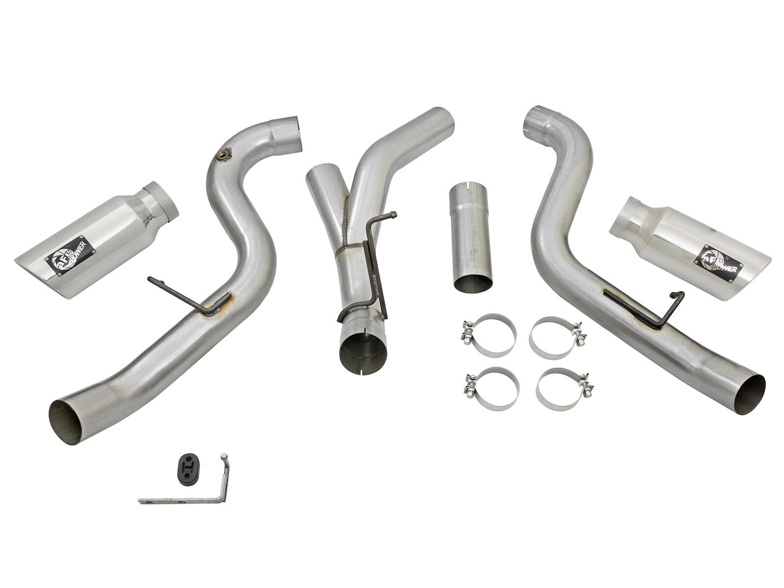 Large Bore-HD 4 Inch 409 Stainless Steel Dpf-Back Exhaust System w/ Tip GM Diesel Trucks 2016 V8-6.6L (td) Lml aFe Power