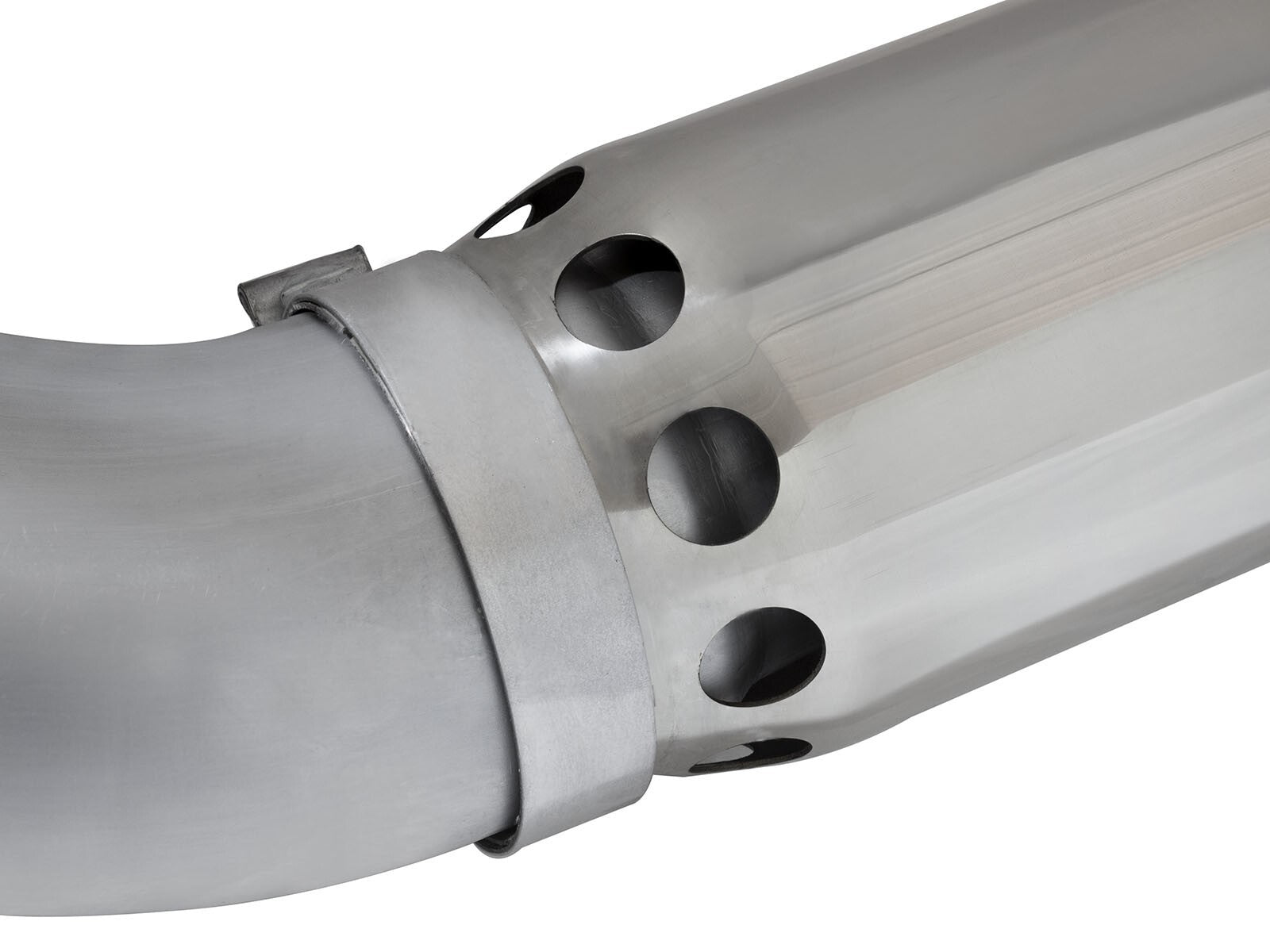Large Bore-HD 5 Inch 409 Stainless Steel Dpf-Back Exhaust System w/ Tip GM Diesel Trucks 2016 V8-6.6L (td) Lml aFe Power