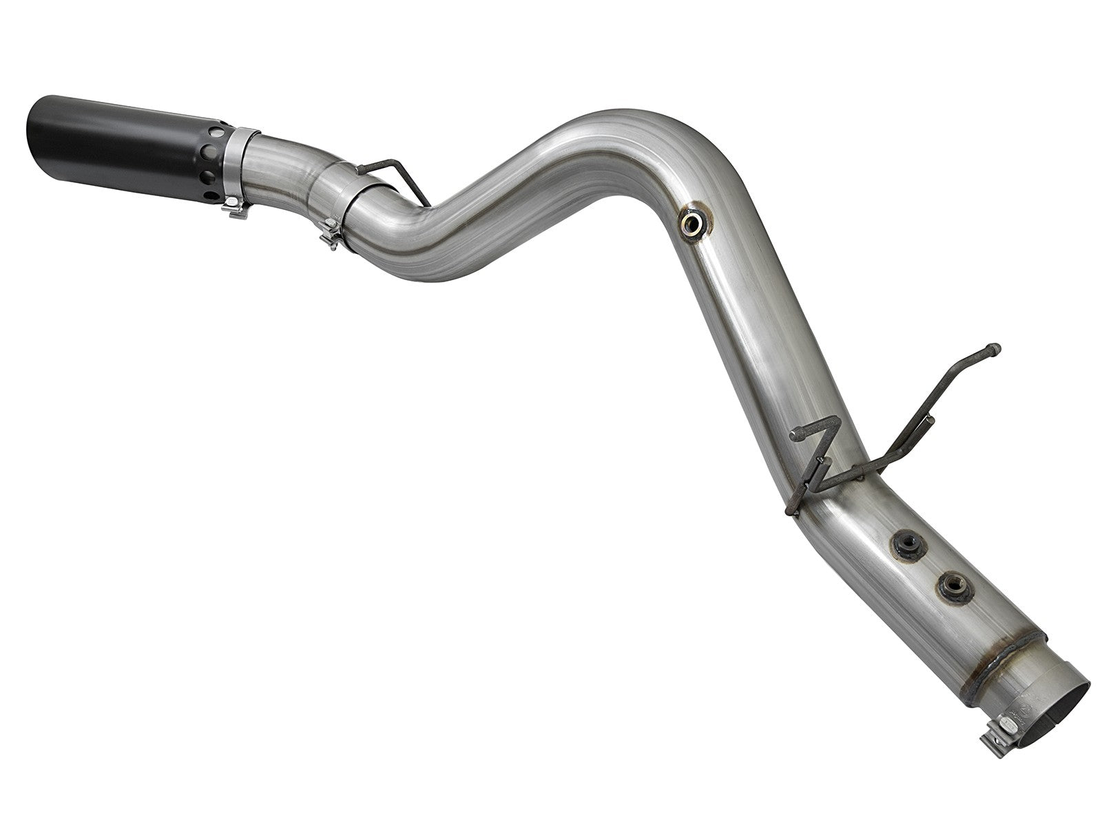 Large Bore-HD 4 Inch 409 Stainless Steel Dpf-Back Exhaust System w/ Tip GM Diesel Trucks 17-19 V8-6.6L (td) L5P aFe Power