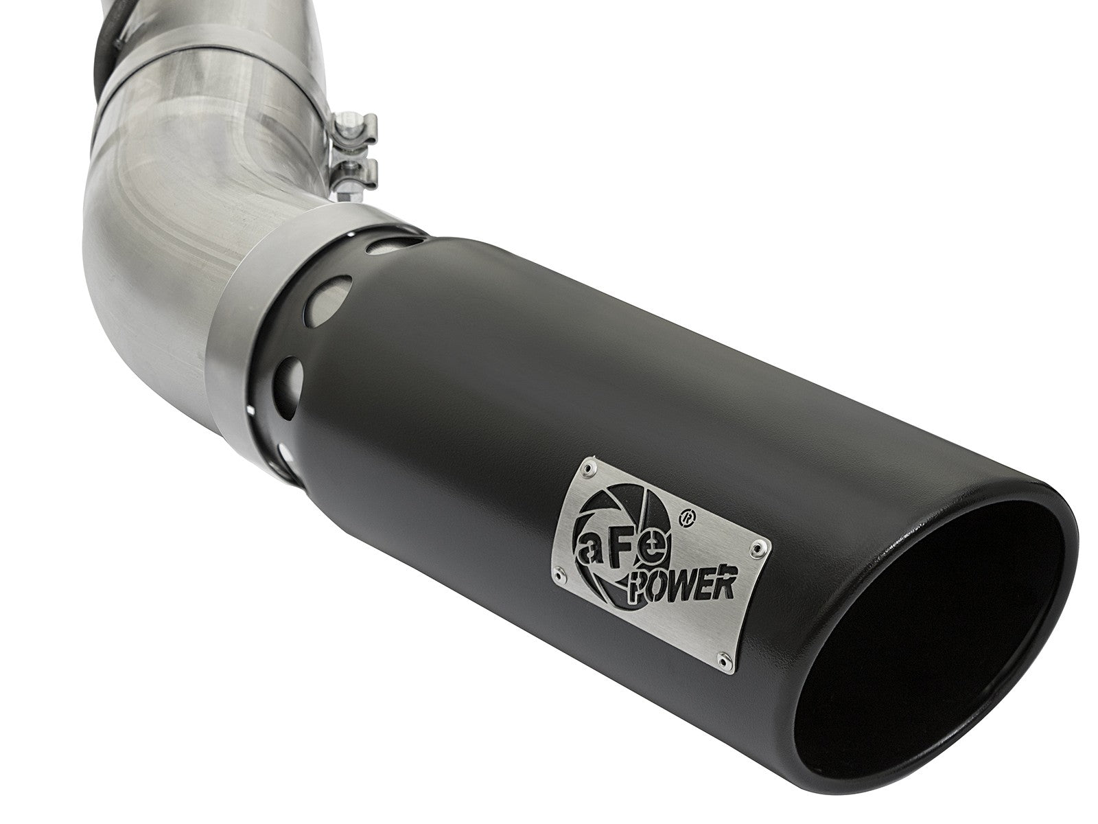 Large Bore-HD 4 Inch 409 Stainless Steel Dpf-Back Exhaust System w/ Tip GM Diesel Trucks 17-19 V8-6.6L (td) L5P aFe Power