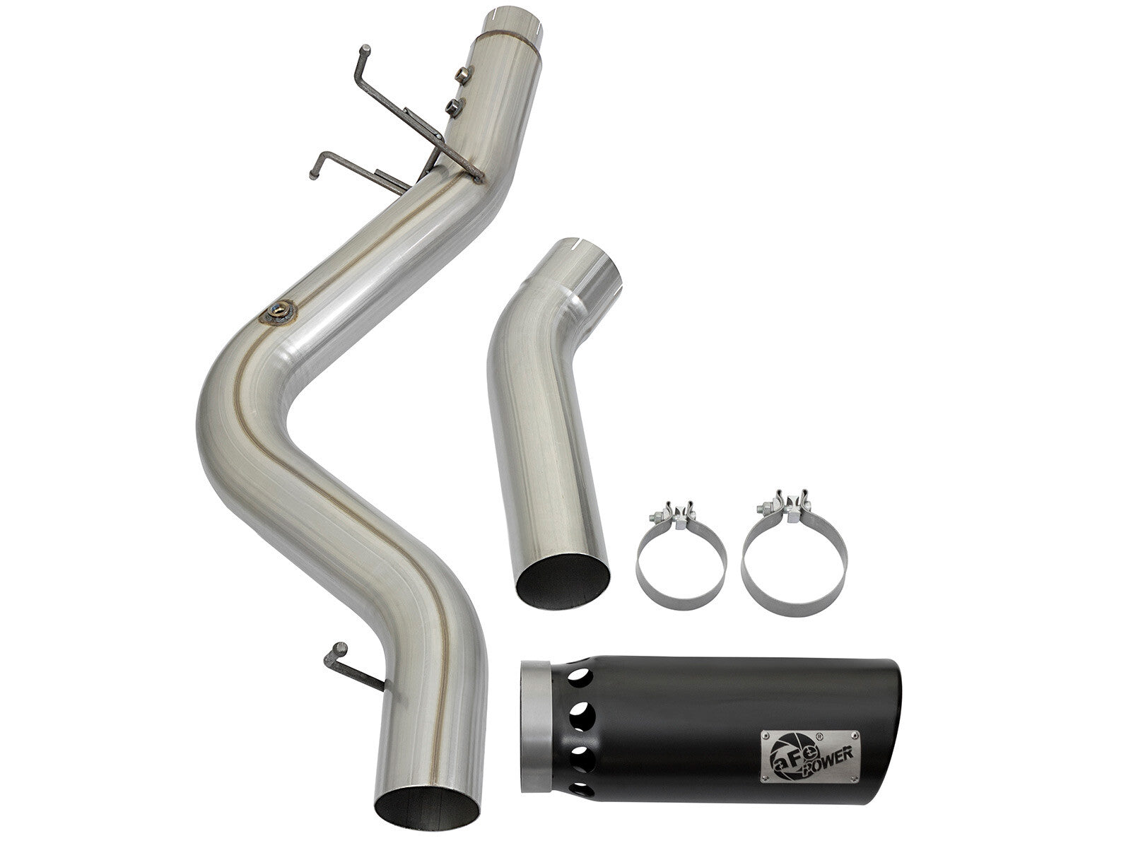 Large Bore-HD 4 Inch 409 Stainless Steel Dpf-Back Exhaust System w/ Tip GM Diesel Trucks 17-19 V8-6.6L (td) L5P aFe Power