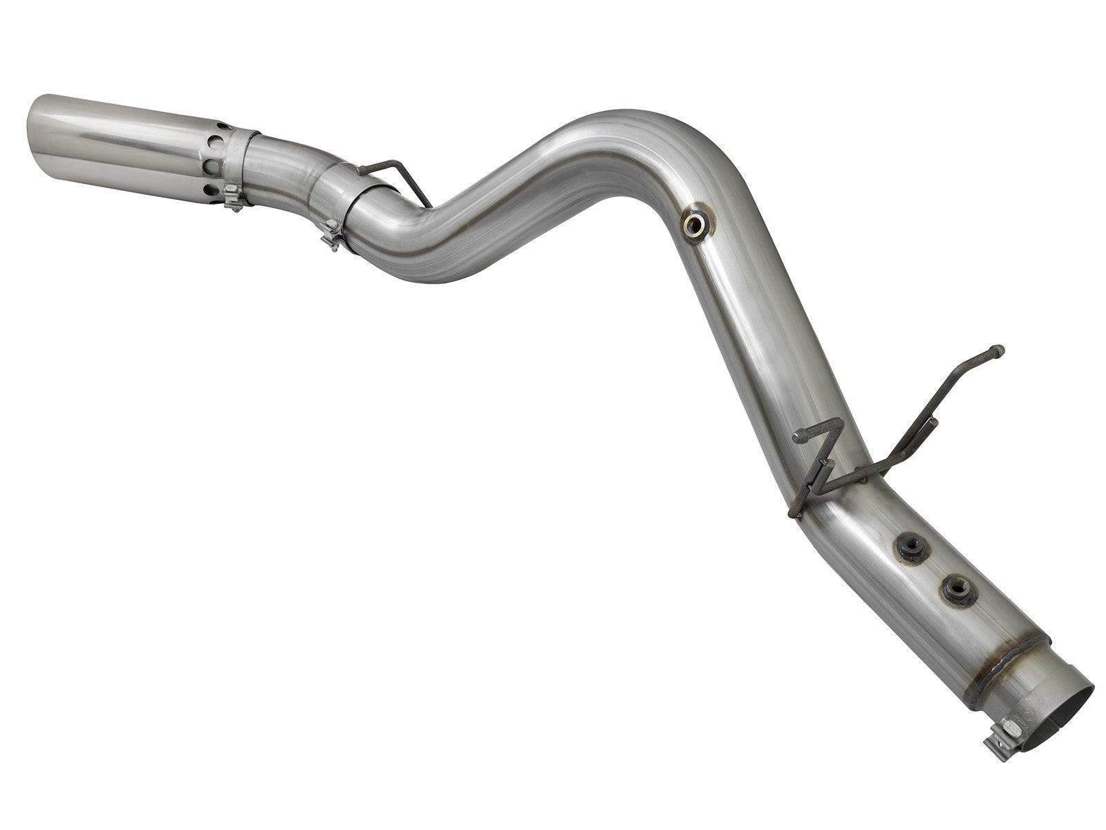 Large Bore-HD 4 Inch 409 Stainless Steel Dpf-Back Exhaust System w/ Tip GM Diesel Trucks 17-19 V8-6.6L (td) L5P aFe Power
