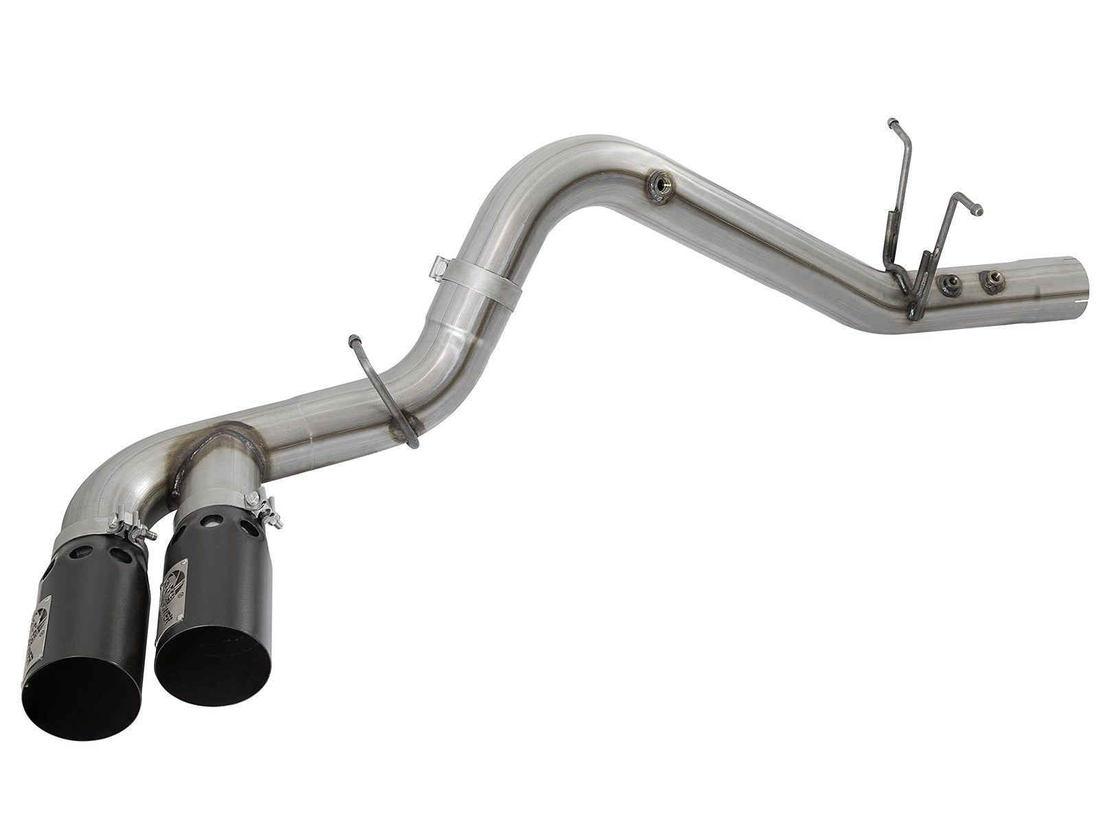 Rebel Xd Series 4 Inch 409 Stainless Steel Dpf-Back Exhaust w/Dual Tips GM Diesel Trucks 17-19 V8-6.6L (td) L5P aFe Power
