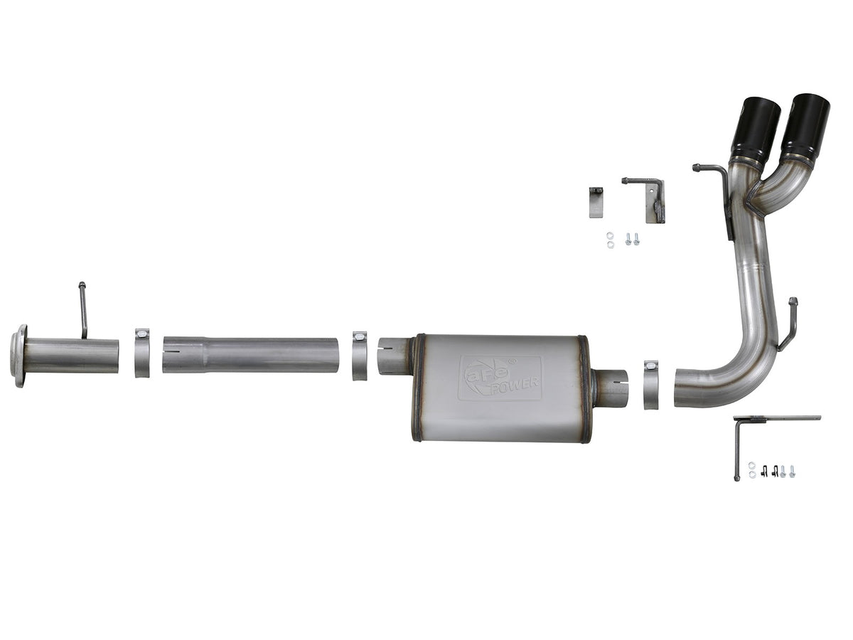 Mach Force-Xp 3 Inch 409 Stainless Steel Cat-Back Exhaust System w/ Black Tip GM Colorado/Canyon 17-22 V6-3.6L Straight Cut aFe Power