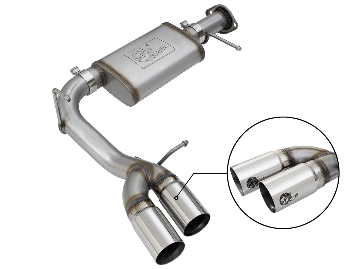 Mach Force-Xp 3 Inch 409 Stainless Steel Cat-Back Exhaust System w/ Polished Tip GM Colorado/Canyon 17-22 V6-3.6L Straight Cut aFe Power