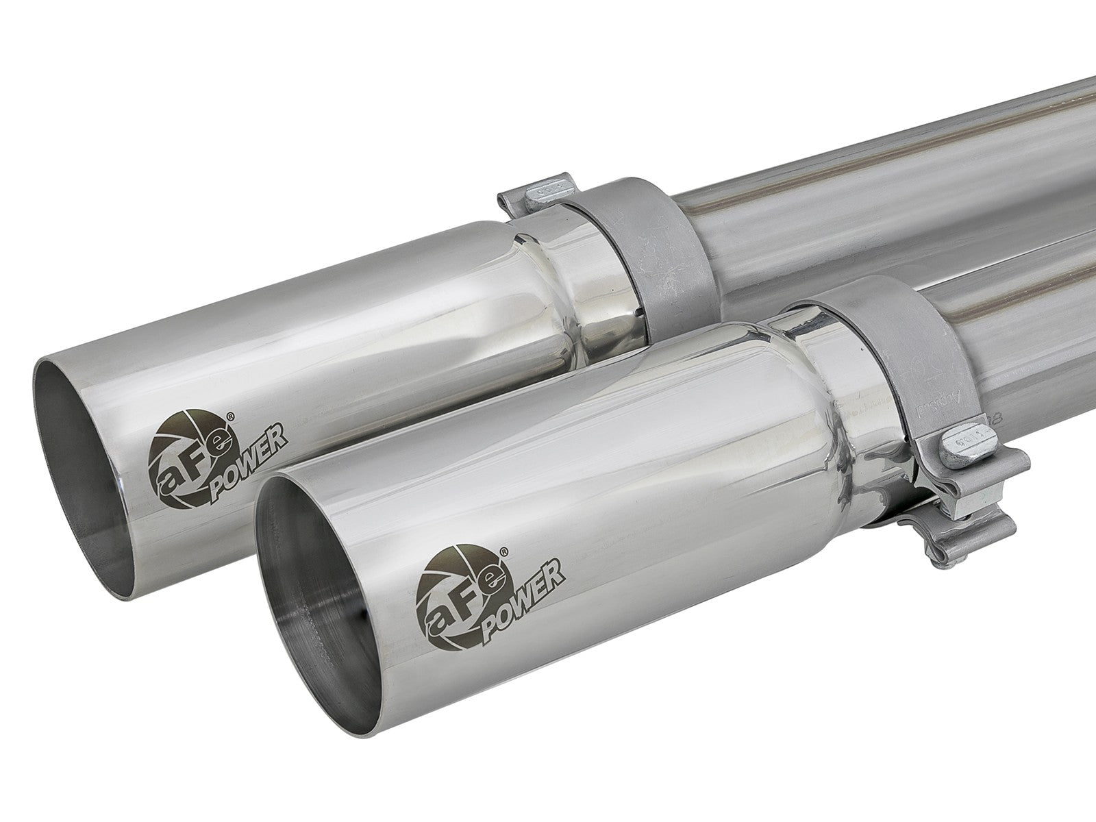 Rebel Series 3 Inch to 2-1/2 Inch 409 Stainless Steel Cat-Back Exhaust w/ Polish Tip Silverado/Sierra 1500 09-18 Crew Cab/Long Bed V6-4.3/V8-4.8/5.3L aFe Power