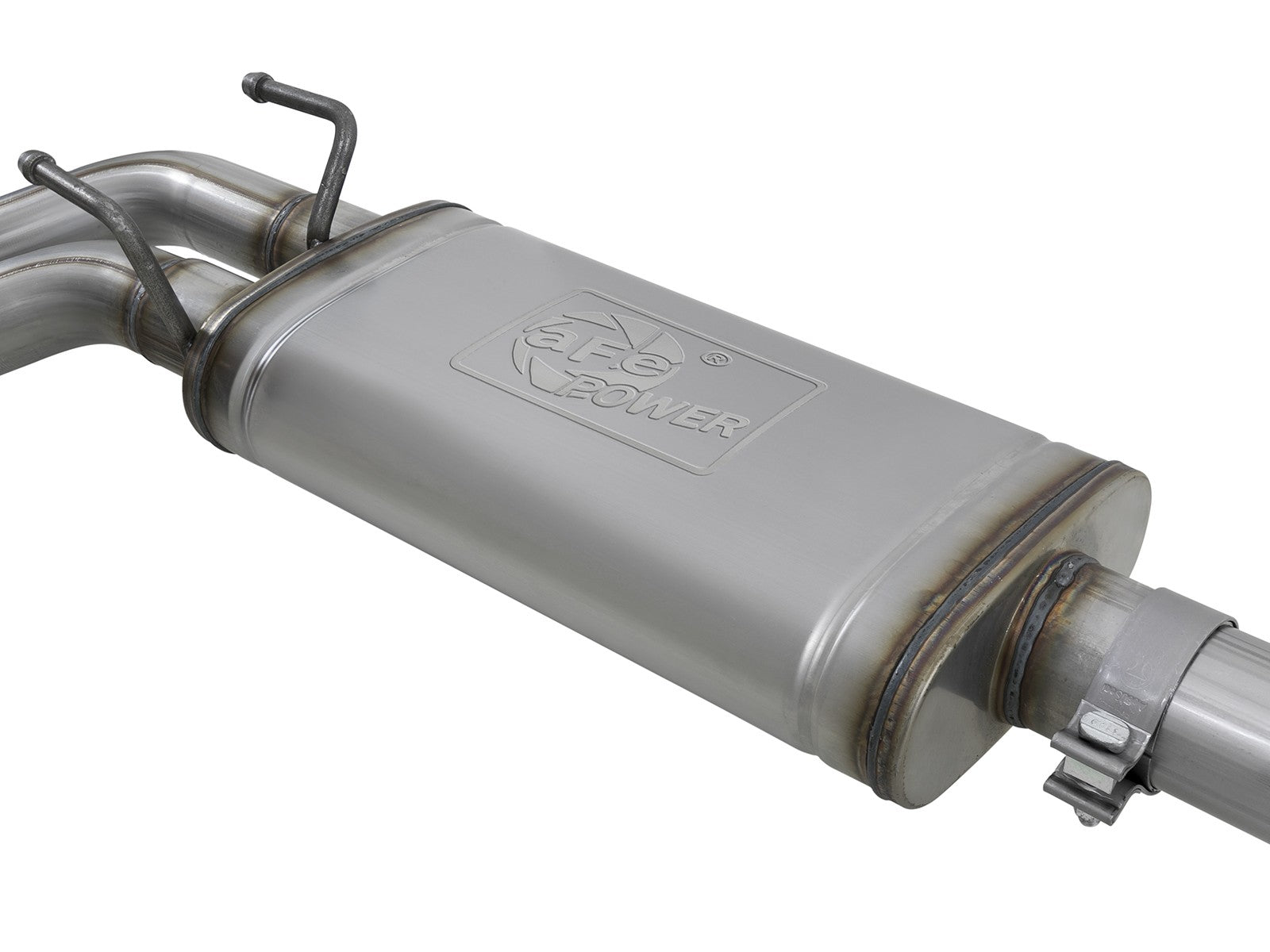 Rebel Series 3 Inch to 2-1/2 Inch 409 Stainless Steel Cat-Back Exhaust w/ Polish Tip Silverado/Sierra 1500 09-18 Crew Cab/Long Bed V6-4.3/V8-4.8/5.3L aFe Power