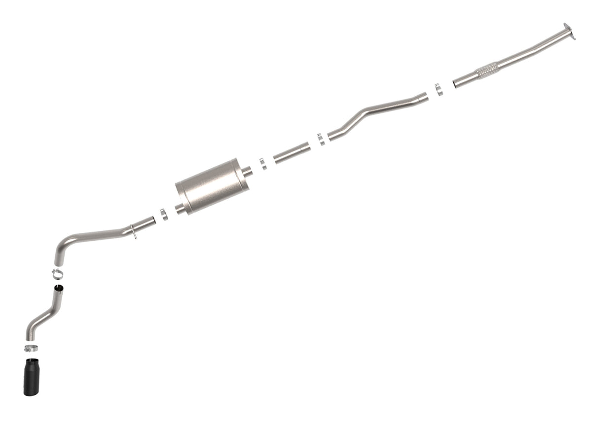 Apollo GT Series 3 Inch 409 Stainless Steel Cat-Back Exhaust System w/ Black Tip GM Silverado/Sierra 1500 19-26 L4-2.7L (t) aFe Power