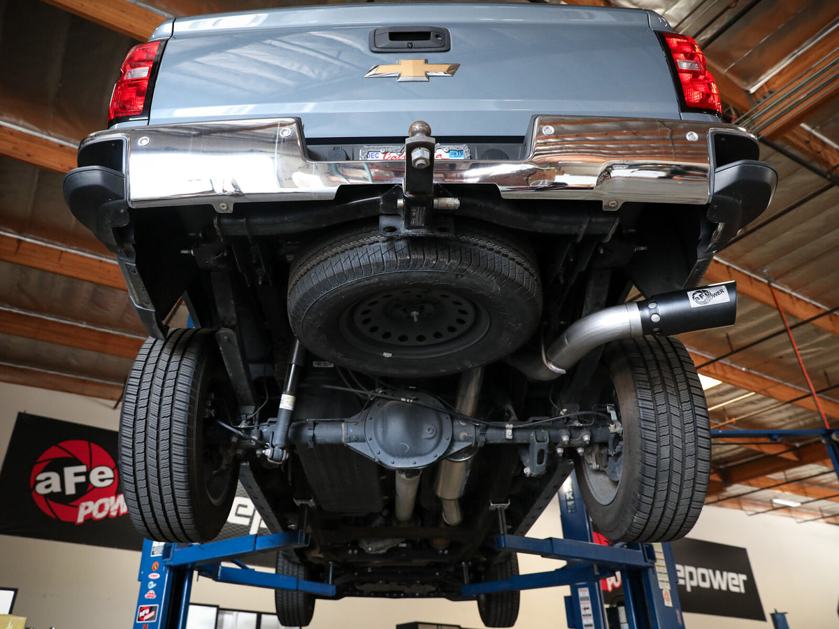Apollo GT Series 4 Inch 409 Stainless Steel Cat-Back Exhaust System w/ Polish Tip GM Silverado/Sierra 1500 14-18 V8-6.2L aFe Power