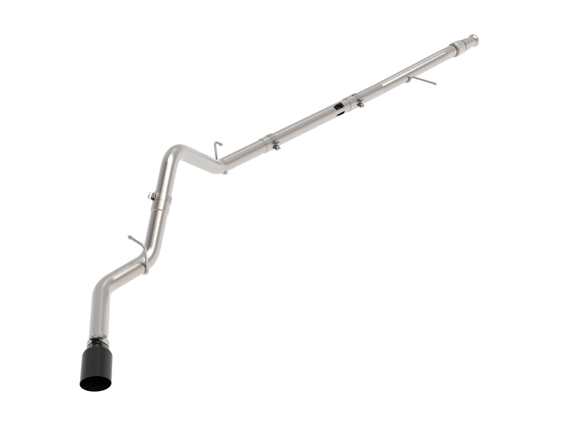 Large Bore-HD 3 Inch 409 Stainless Steel Dpf-Back Exhaust System w/Black Tip GM Trucks 20-22 L6-3.0L (td) LM2 aFe Power