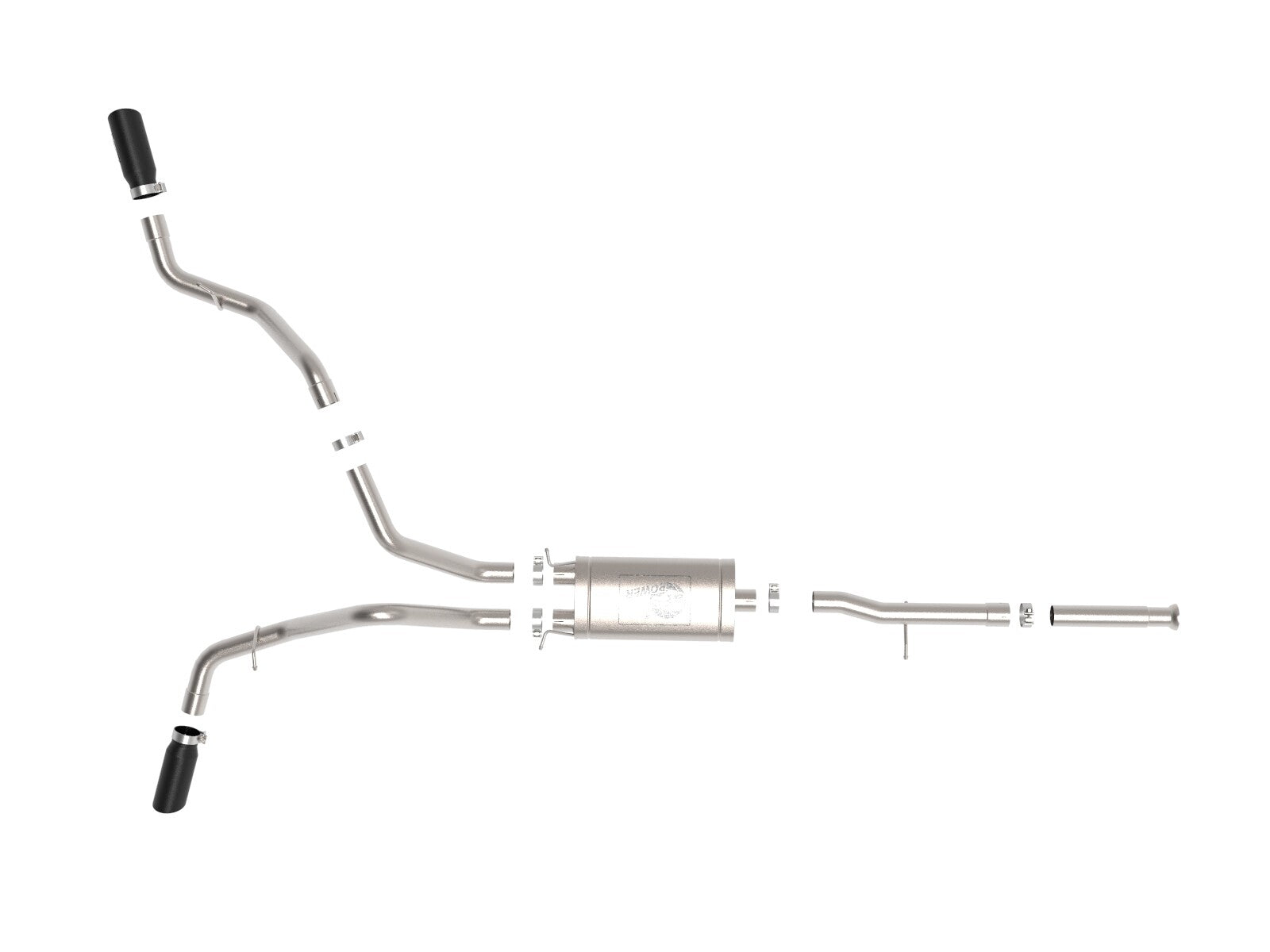 Apollo GT Series 3 Inch Cat-Back Exhaust System w/ Dual Rear-Side Exit Tips GM Trucks 09-18 V6-4.3L/V8-4.8/5.3L aFe Power