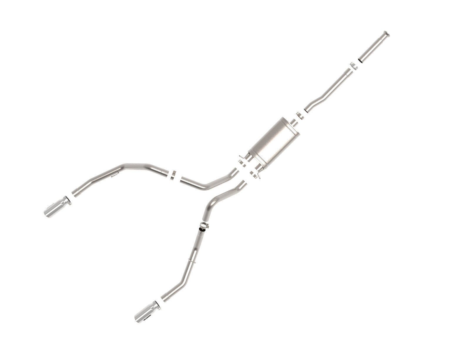 Apollo GT Series 3 Inch Cat-Back Exhaust System w/ Dual Rear Exit w/ Polish Tips GM Trucks 09-18 V6-4.3L/V8-4.8/5.3L aFe Power