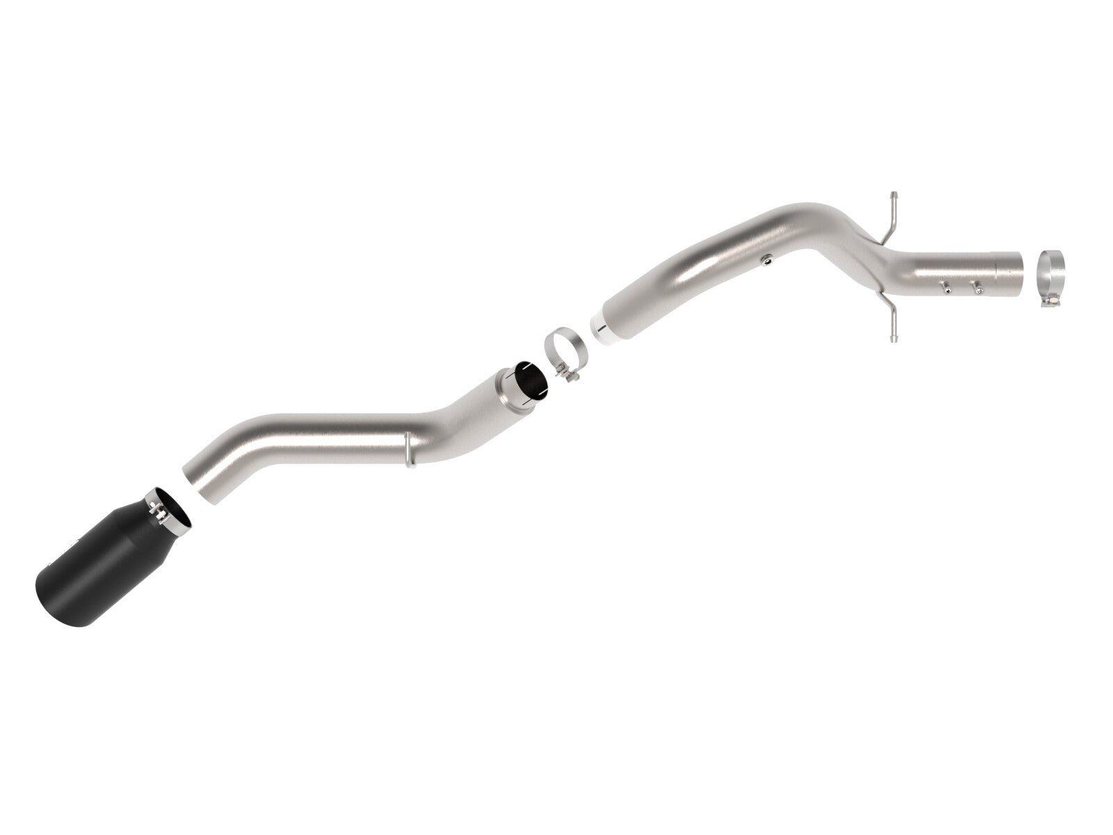 Large Bore-HD 5 Inch 409 Stainless Steel Dpf-Back Exhaust System w/ Tip GM Diesel Trucks 24-26 V8-6.6L (td) L5P aFe Power