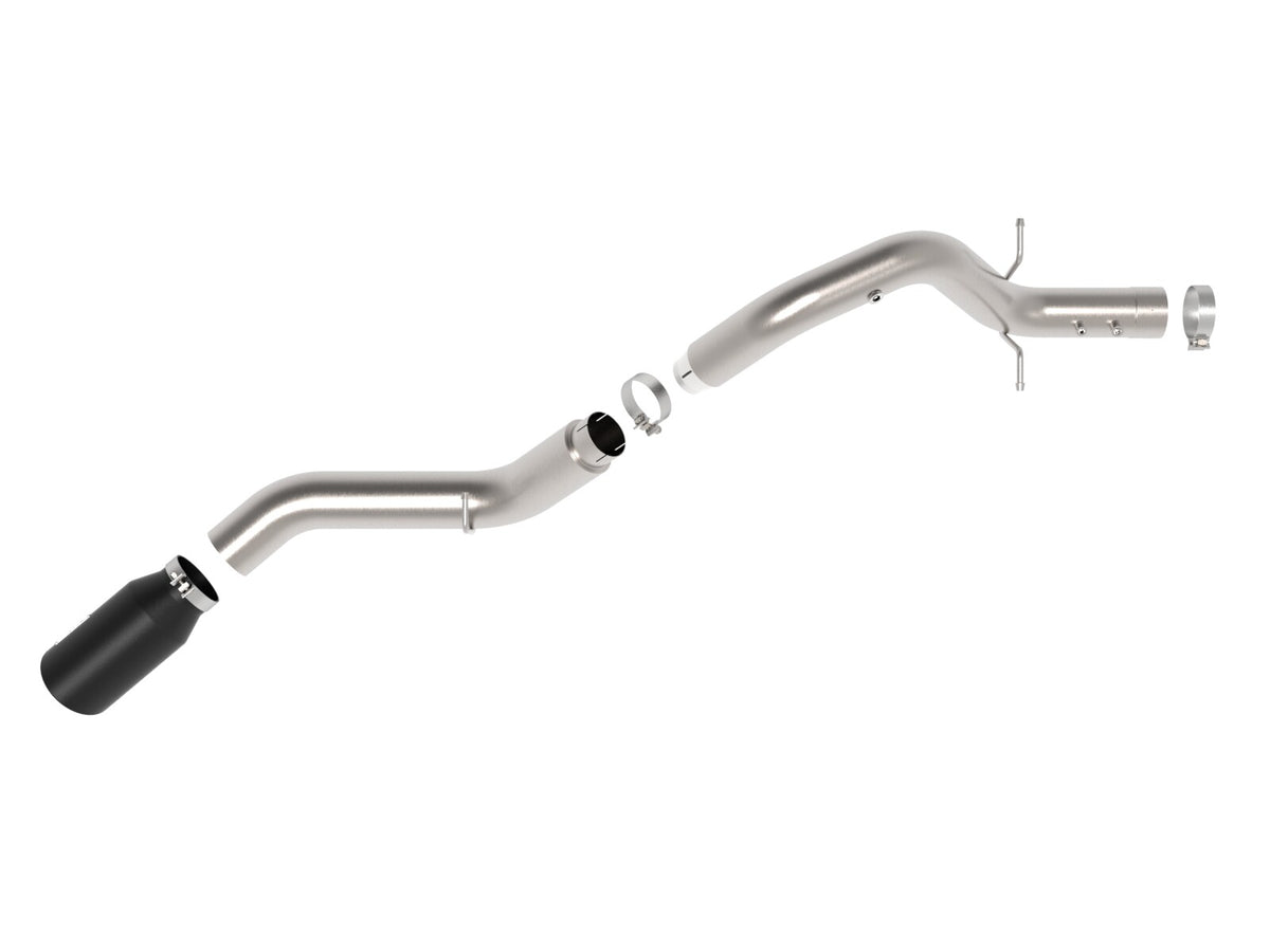 Large Bore-HD 5 Inch 409 Stainless Steel Dpf-Back Exhaust System w/Black Tip GM Diesel Trucks 24-26 V8-6.6L (td) L5P aFe Power
