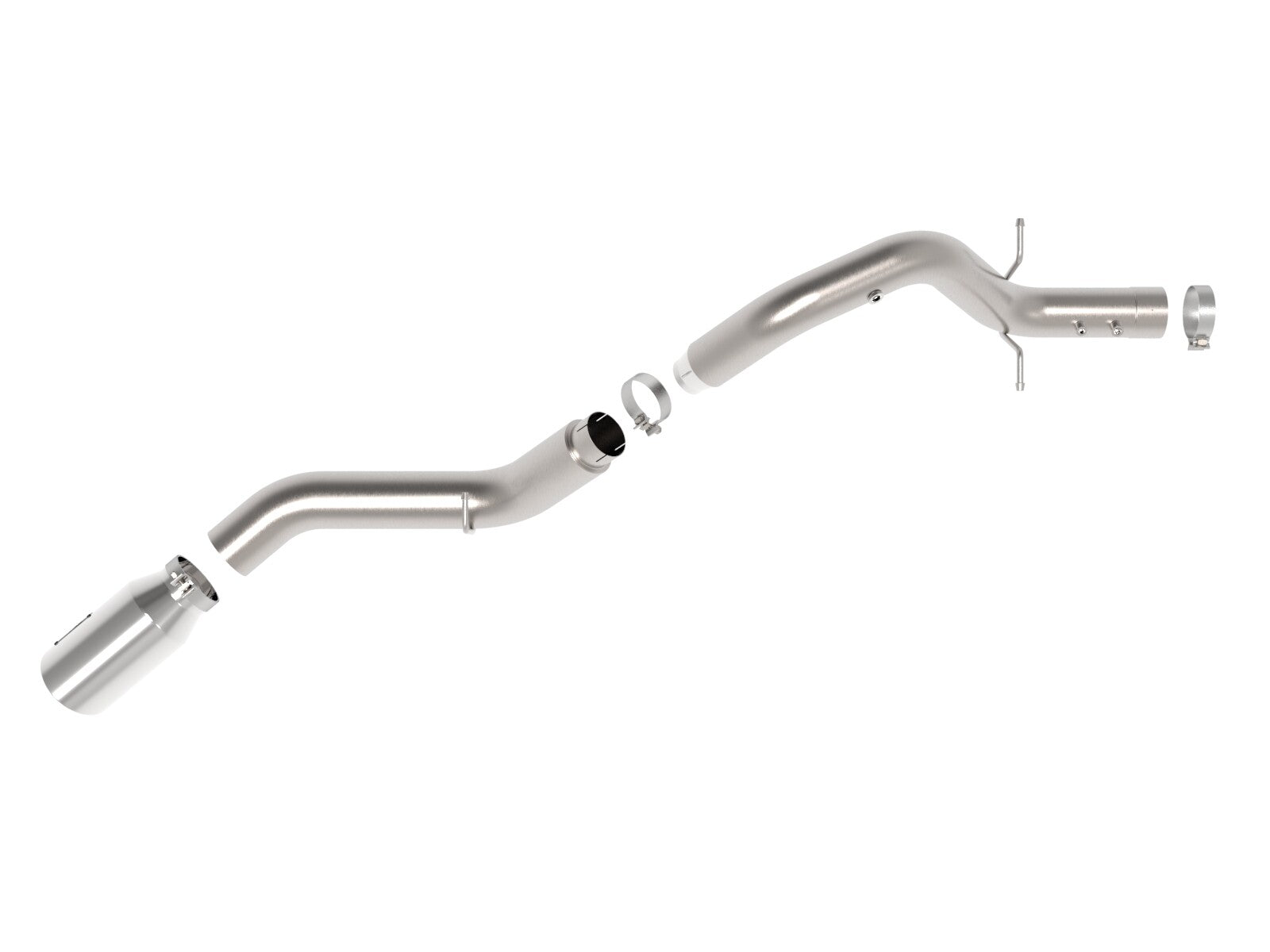 Large Bore-HD 5 Inch 409 Stainless Steel Dpf-Back Exhaust System w/ Tip GM Diesel Trucks 24-26 V8-6.6L (td) L5P aFe Power
