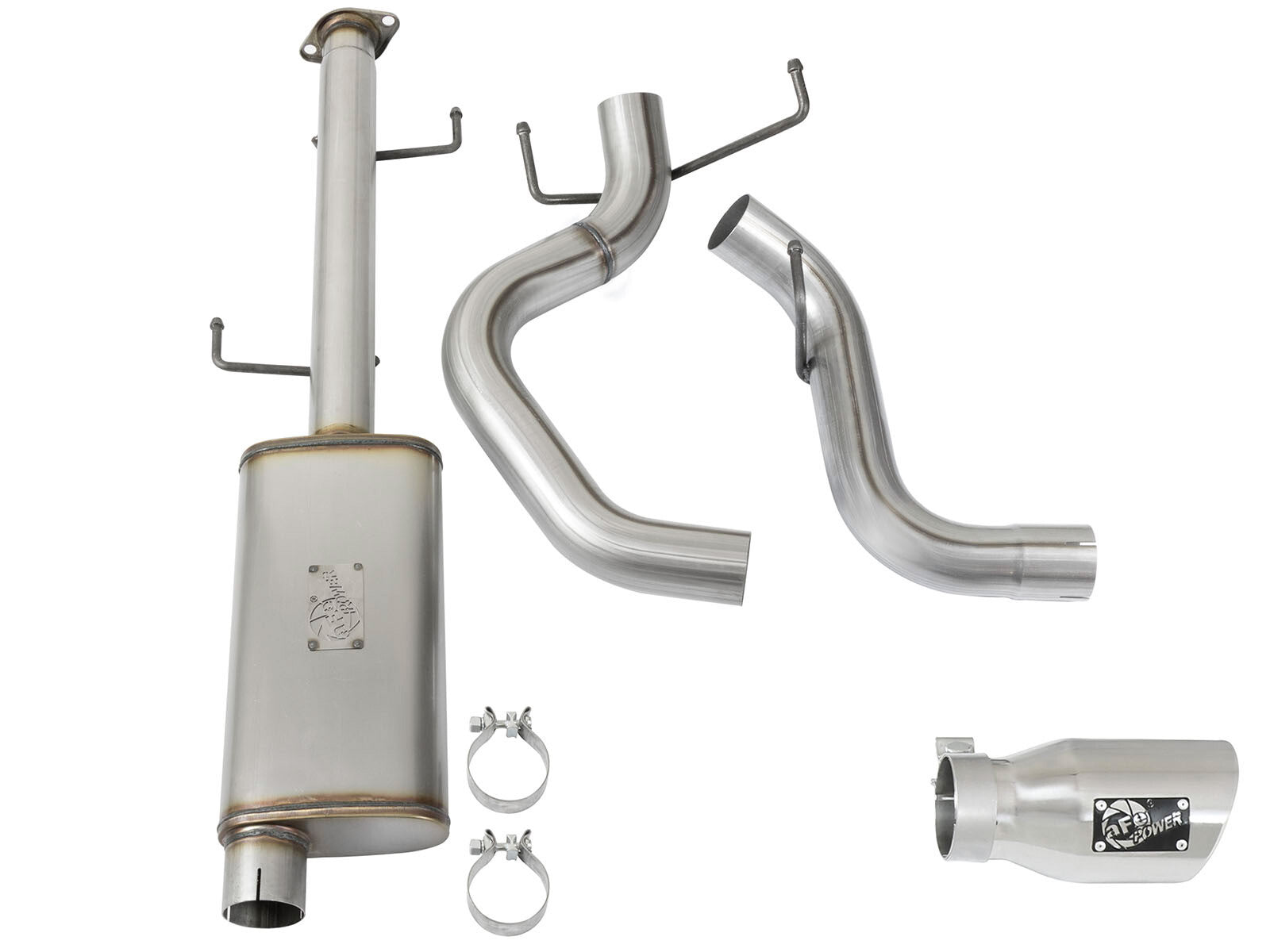 Mach Force-Xp 3 Inch 409 Stainless Steel Cat-Back Exhaust System w/Polished Tip Toyota Fj Cruiser 07-18 V6-4.0L aFe Power