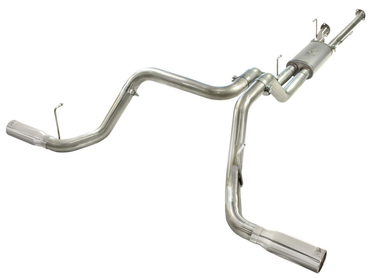 Mach Force-Xp 2-1/2 Inch to 3 Inch 409 Stainless Steel Cat-Back Exhaust w/Polish Tip Toyota Tundra 10-21 V8-5.7L aFe Power