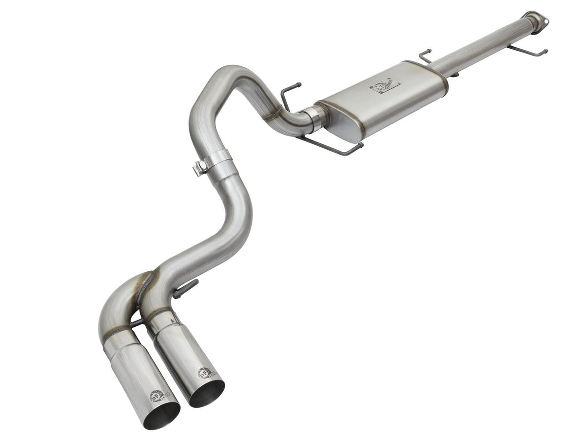 Rebel Series 3 Inch Cat-Back Exhaust System w/ Mid-Side Exit Polished Tips Toyota Fj Cruiser 07-18 V6-4.0L aFe Power
