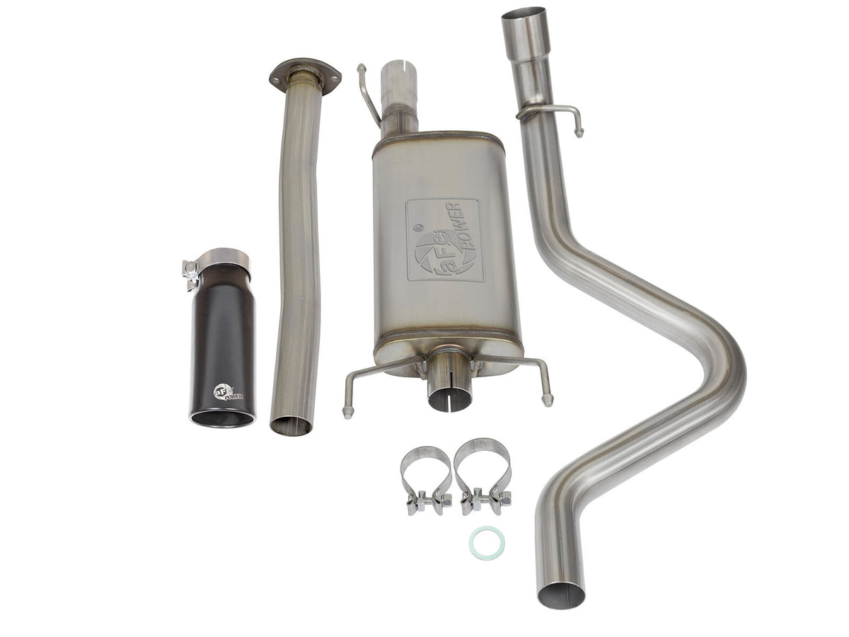 Mach Force-Xp 2-1/2 Inch 409 Stainless Steel Cat-Back Exhaust System w/Black Tip Toyota Tacoma 05-12 L4-2.7L aFe Power