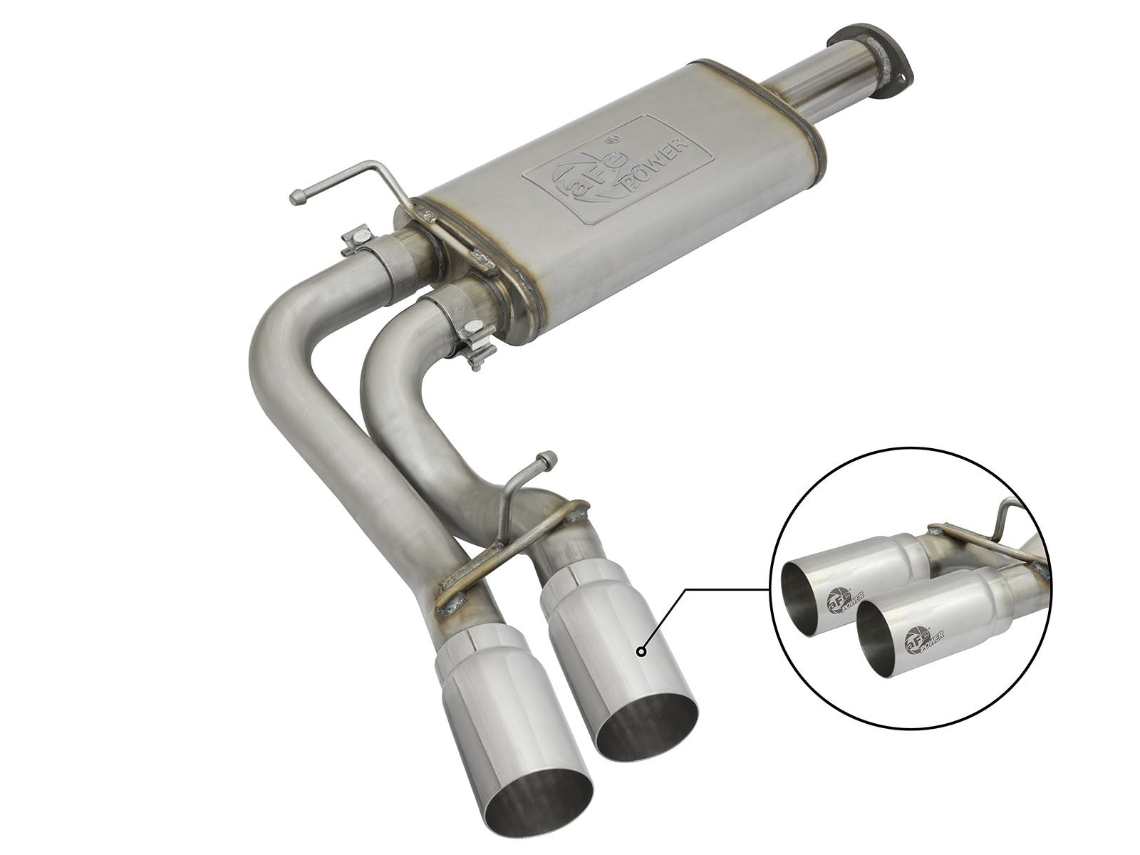 Rebel Series 3 Inch Cat-Back Exhaust System w/ Dual Mid-Side Exit Tips Toyota Tacoma 16-23 V6-3.5L aFe Power
