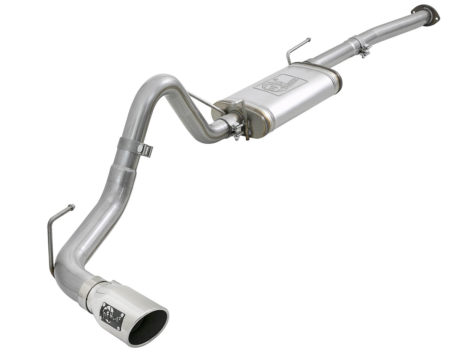 Mach Force-Xp 2-1/2 Inch 304 Stainless Steel Cat-Back Exhaust w/Polished Tips Toyota Tacoma 16-23 L4-2.7L/V6-3.5L aFe Power