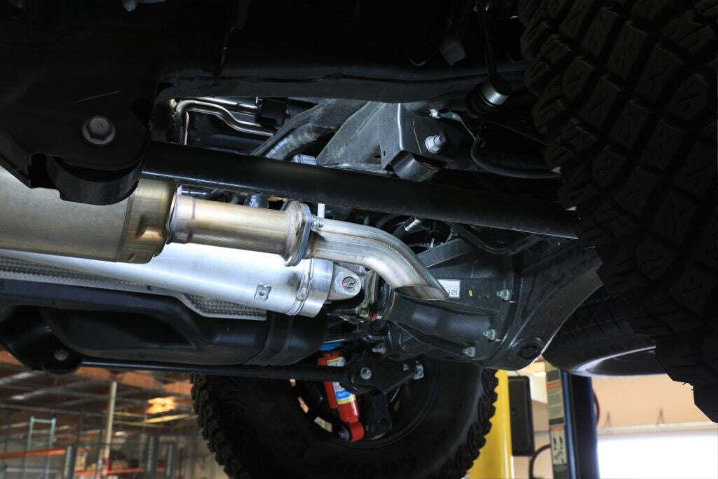 Rock Basher 2-1/2 Inch 409 Stainless Steel Axle-Back Hi-Tuck Exhaust System Toyota Tacoma 24-26 L4-2.4L (t) aFe Power