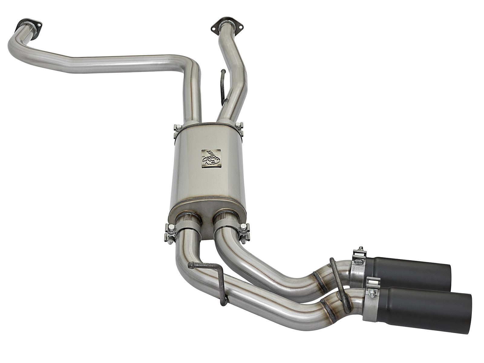 Rebel Series 3 Inch 409 Stainless Steel Cat-Back Exhaust System w/Black Tips Nissan Titan 04-15 V8-5.6L aFe Power